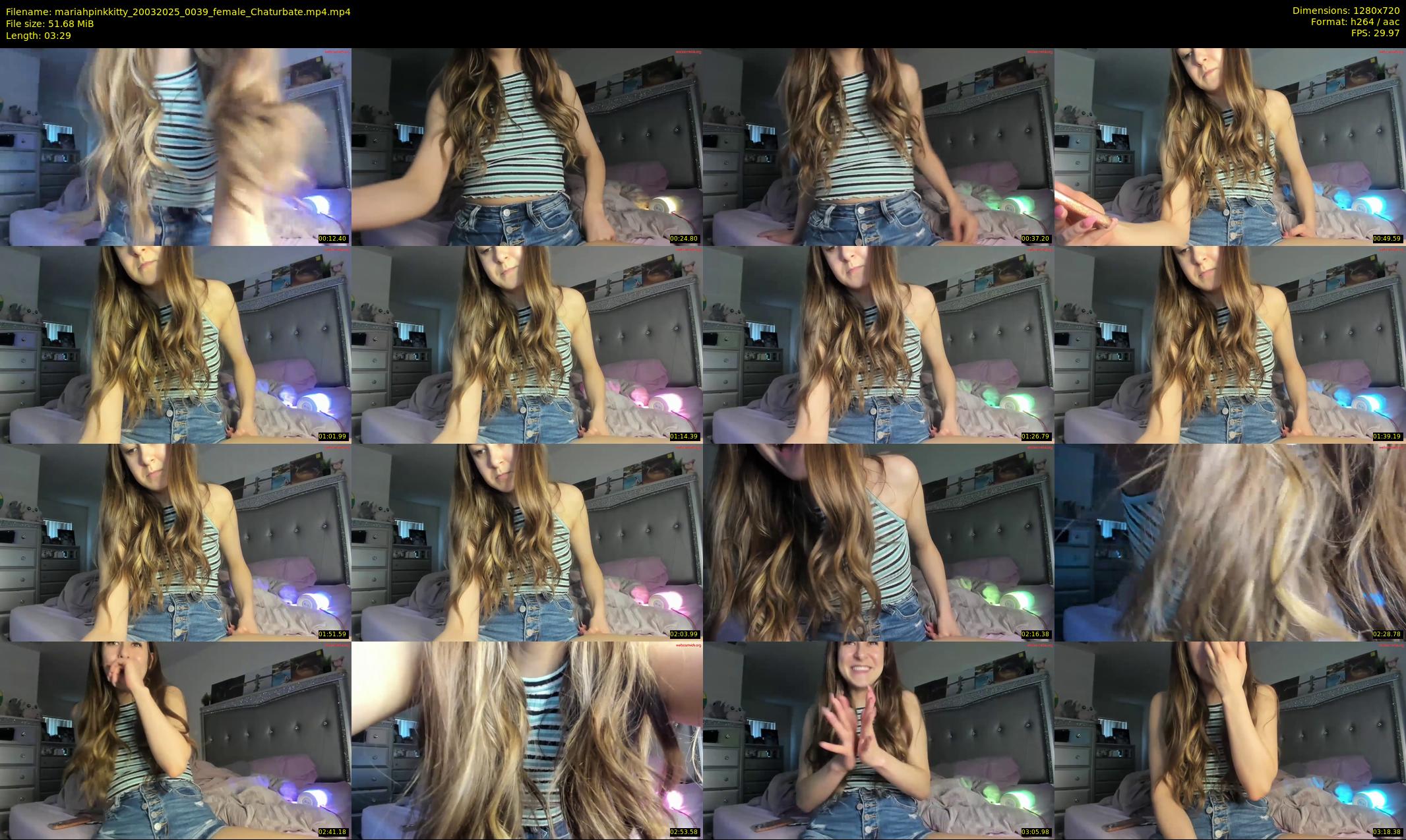 mariahpinkkitty — 4 minute Chaturbate female cam show recording, 720p, Mar 20, 2025