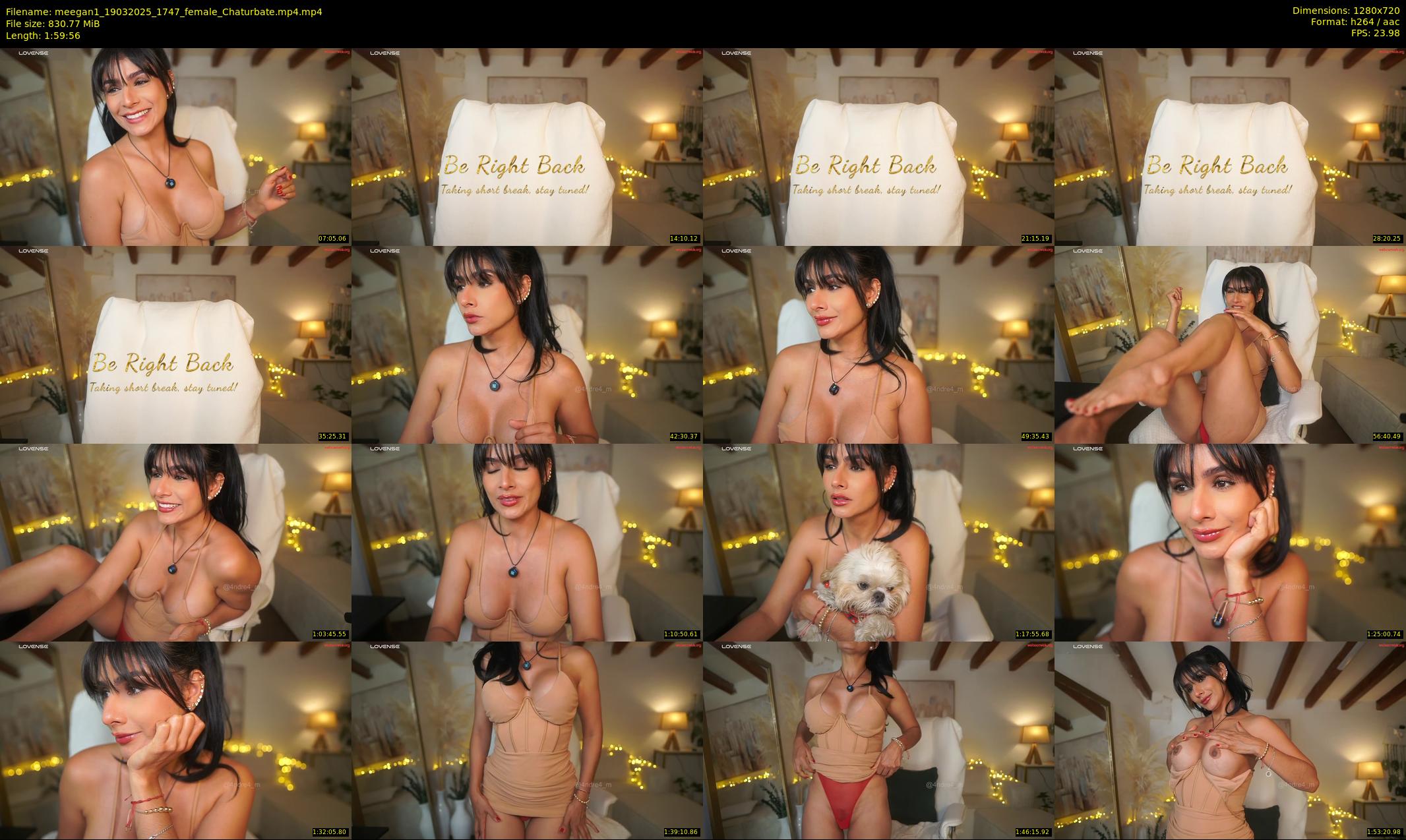 meegan1 — 120 minute Chaturbate female cam show recording, 720p, Mar 19, 2025
