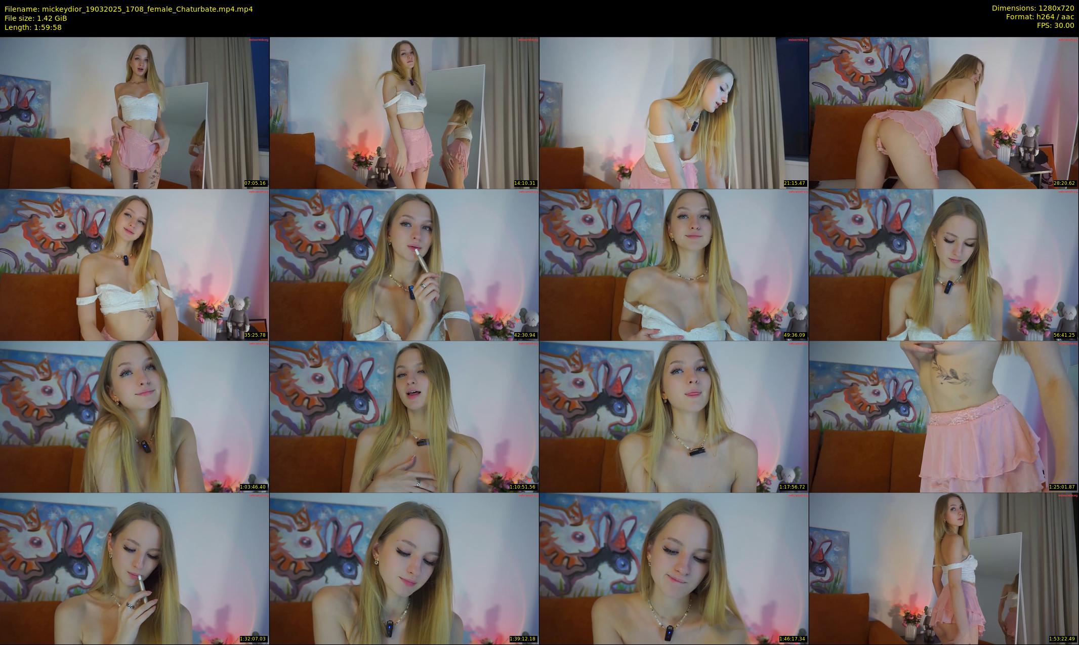 mickeydior — 120 minute Chaturbate female cam show recording, 720p, Mar 19, 2025