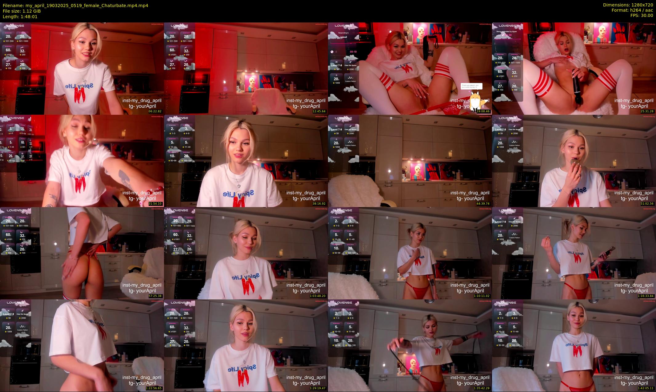 my_april — 109 minute Chaturbate female cam show recording, 720p, Mar 19, 2025