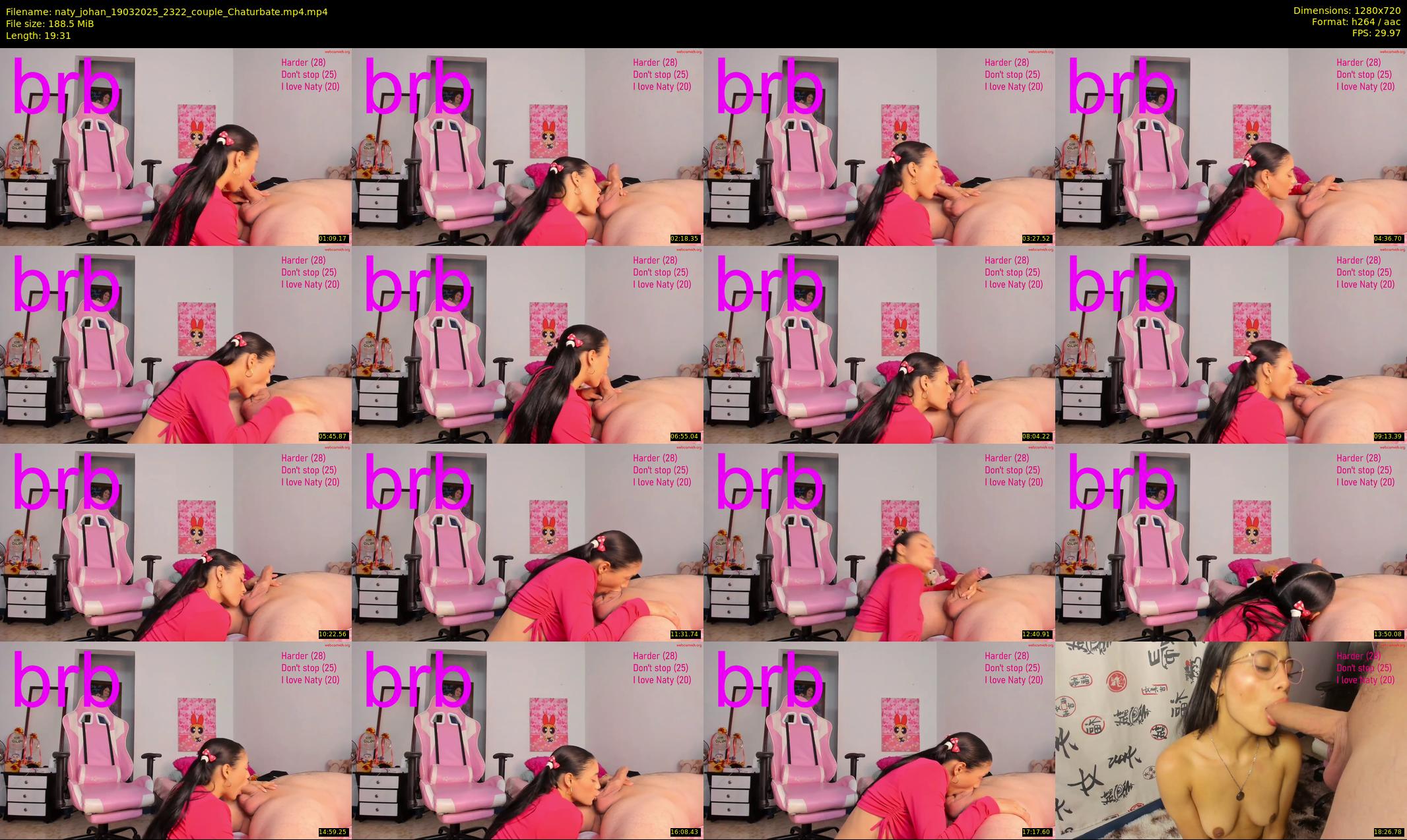 naty_johan — 20 minute Chaturbate couple cam show recording, 720p, Mar 19, 2025