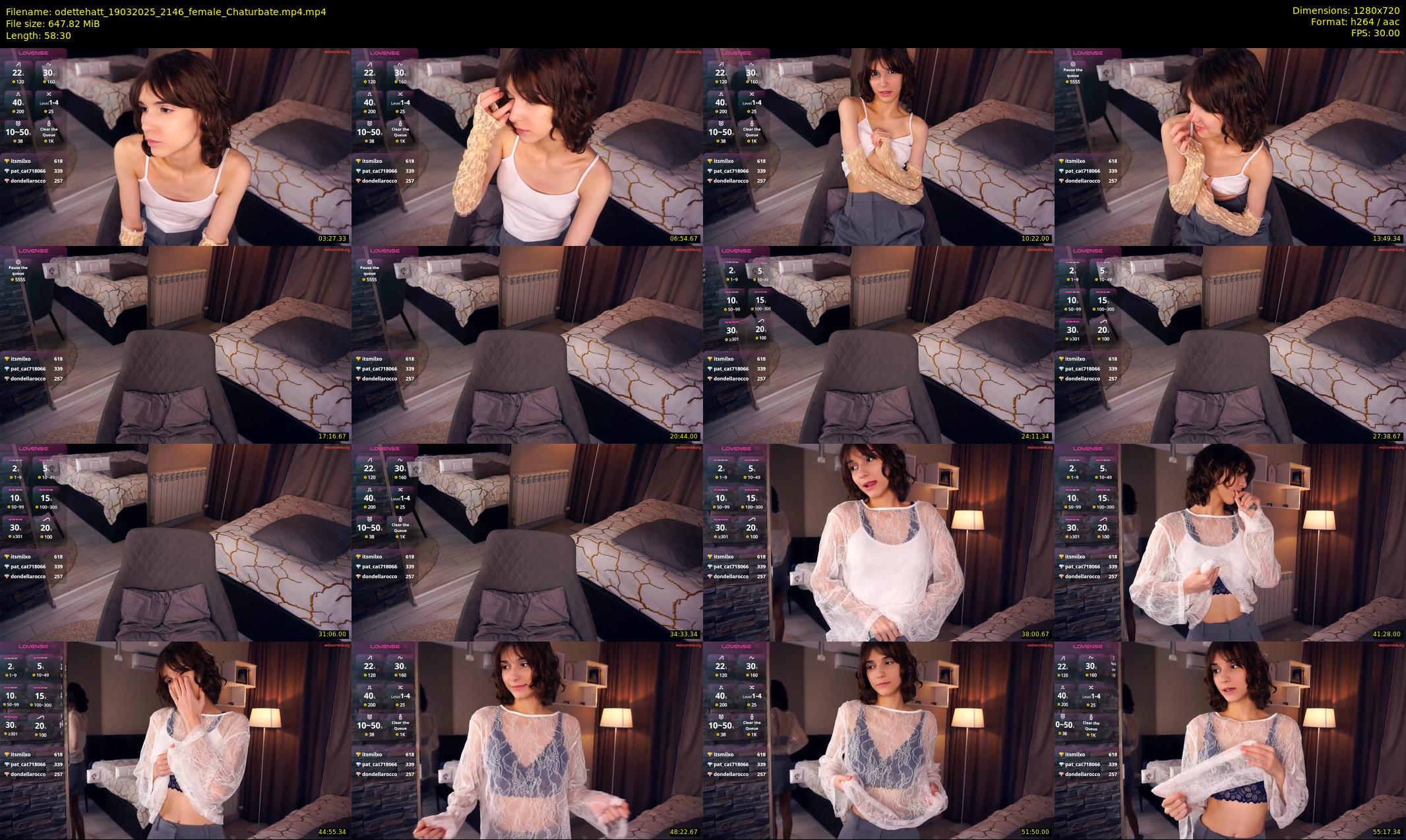 odettehatt — 59 minute Chaturbate female cam show recording, 720p, Mar 19, 2025