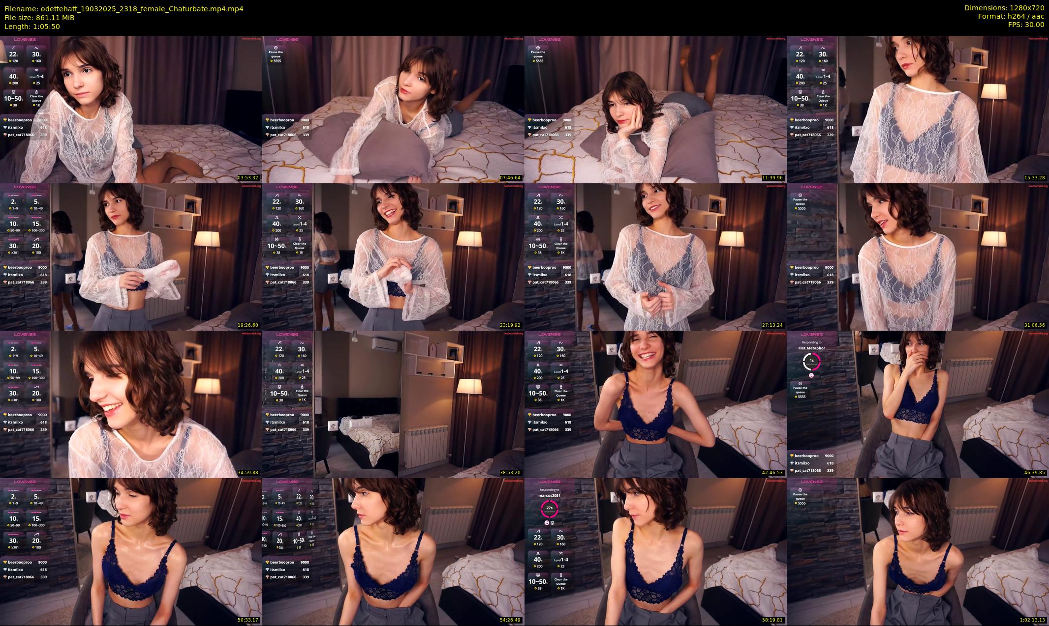 odettehatt — 66 minute Chaturbate female cam show recording, 720p, Mar 19, 2025