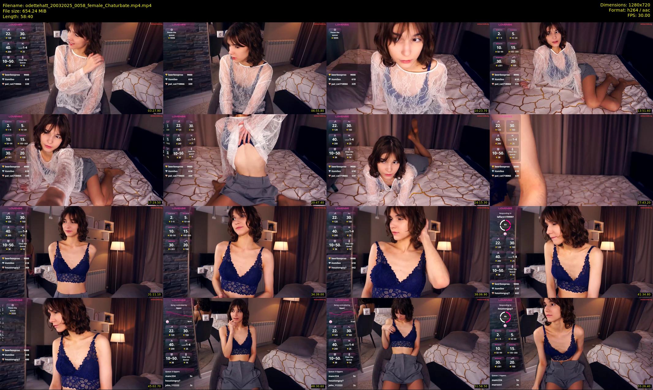 odettehatt — 59 minute Chaturbate female cam show recording, 720p, Mar 20, 2025