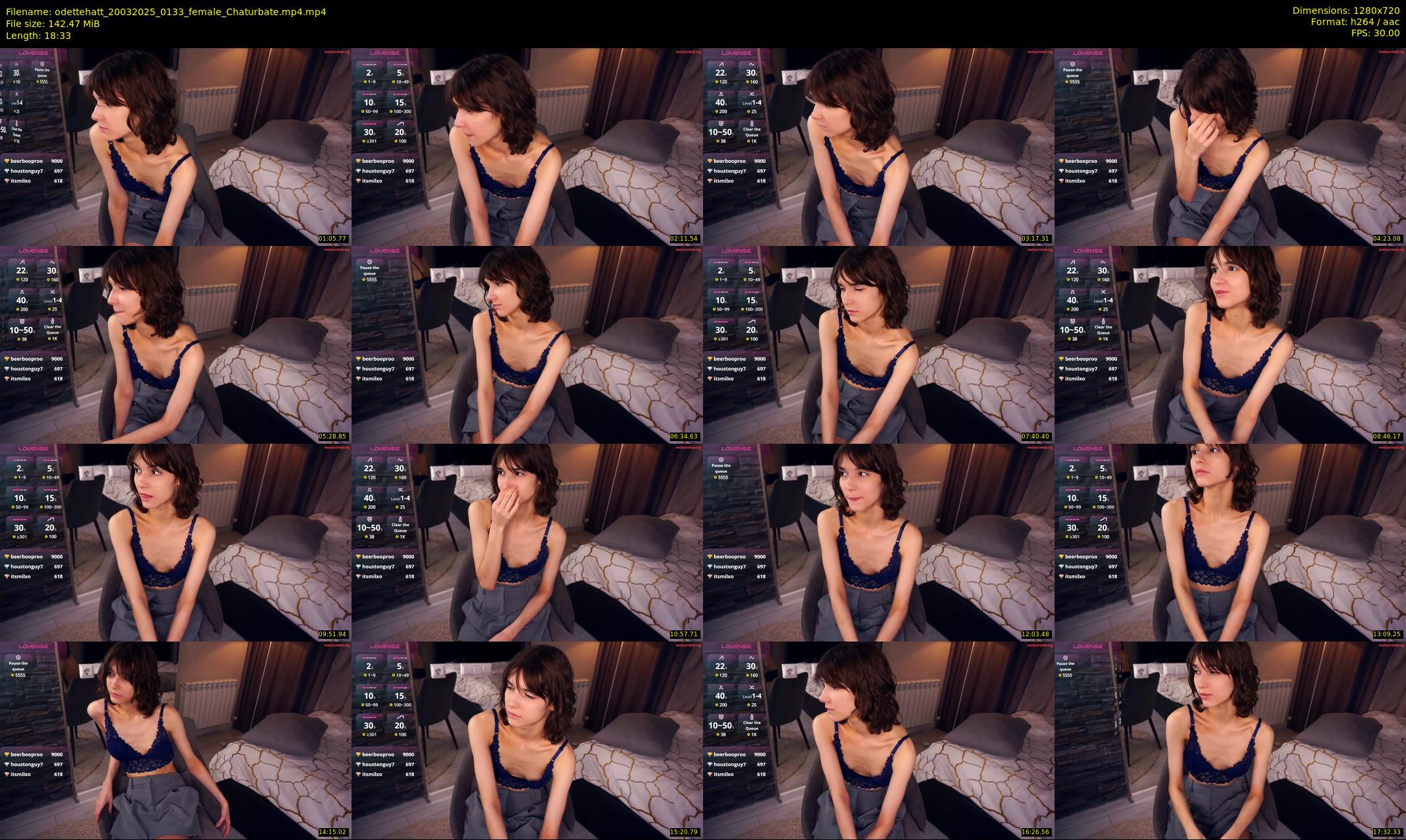 odettehatt — 19 minute Chaturbate female cam show recording, 720p, Mar 20, 2025