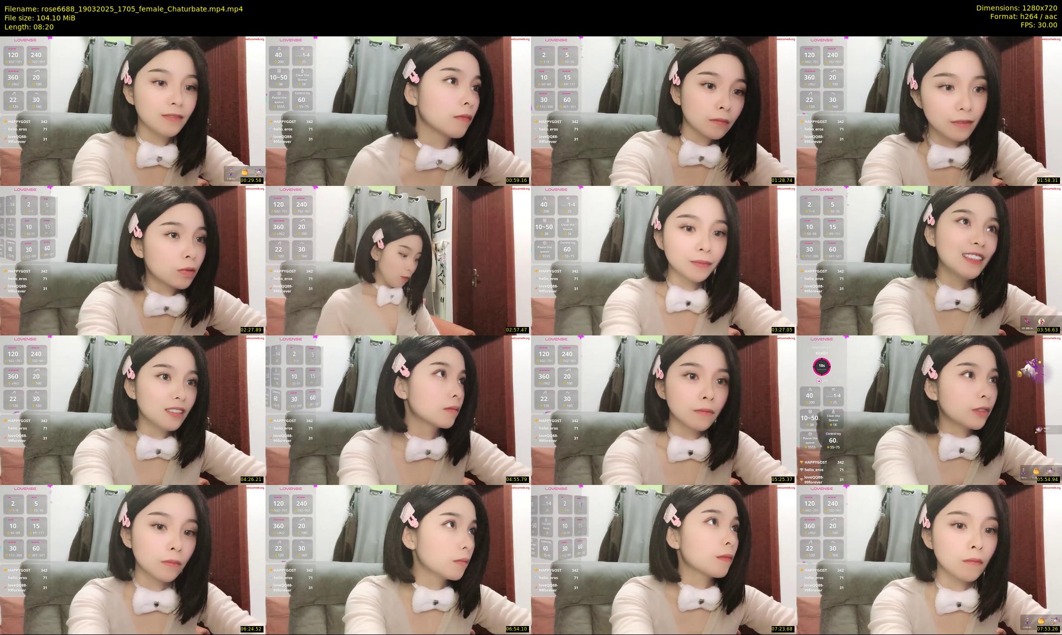 rose6688 — 9 minute Chaturbate female cam show recording, 720p, Mar 19, 2025