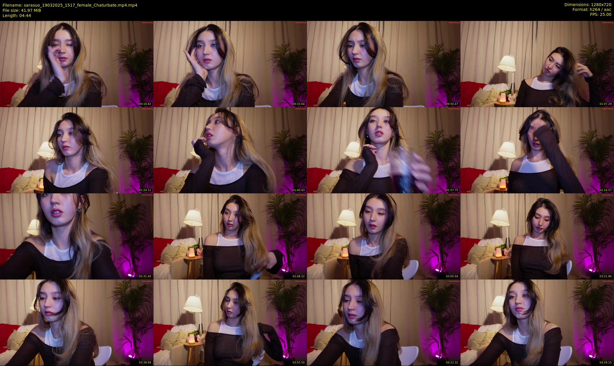 sarasuo — 5 minute Chaturbate female cam show recording, 720p, Mar 19, 2025