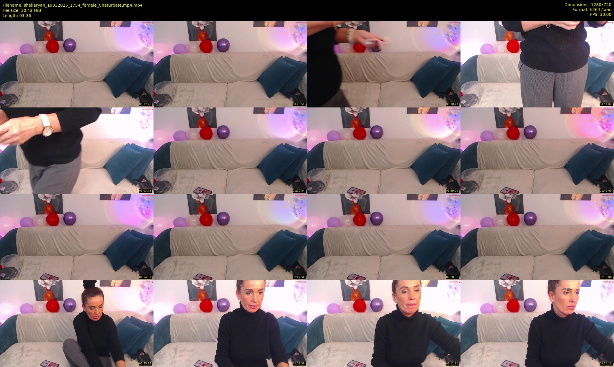 sheilaryan — 4 minute Chaturbate female cam show recording, 720p, Mar 19, 2025