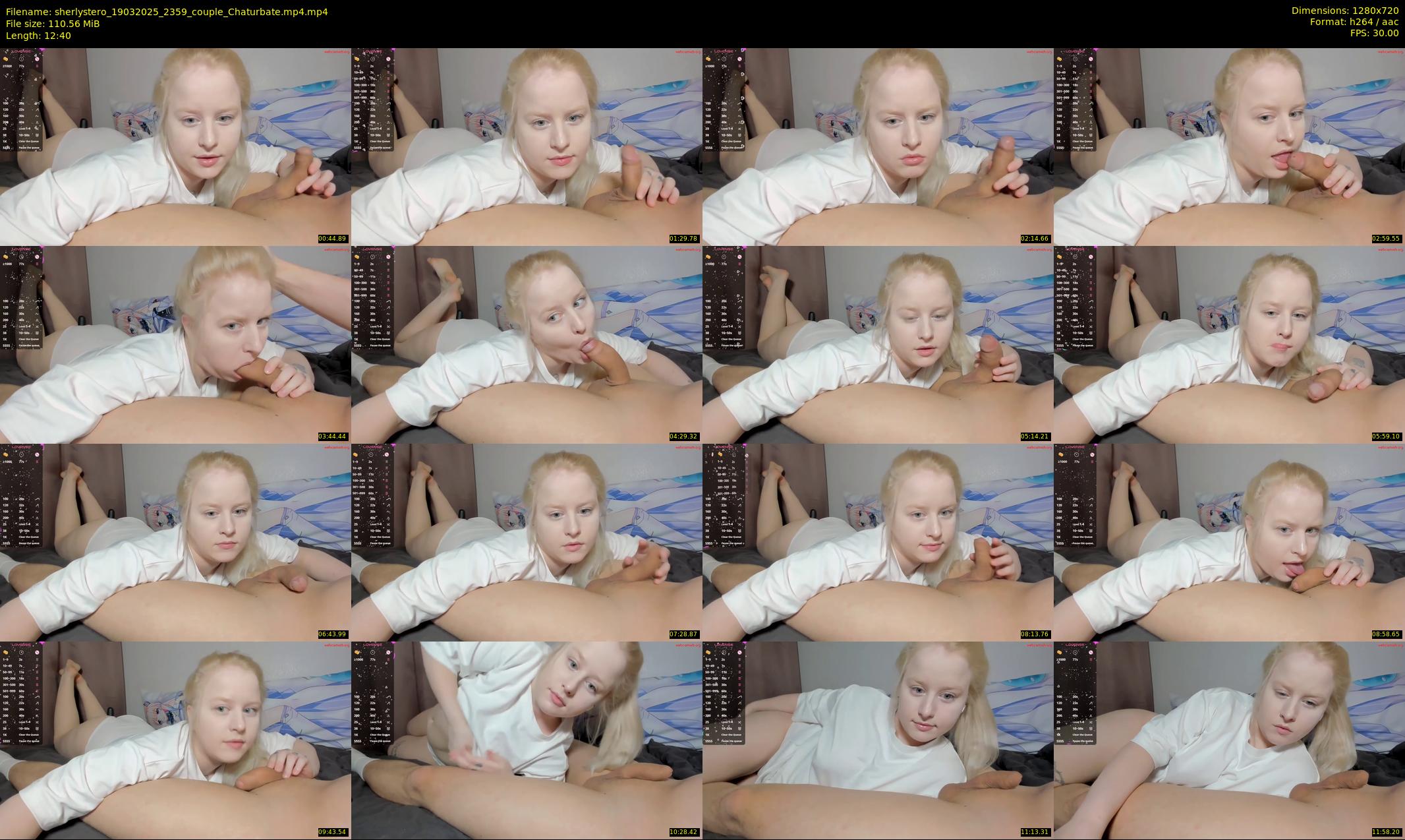 sherlystero — 13 minute Chaturbate couple cam show recording, 720p, Mar 19, 2025
