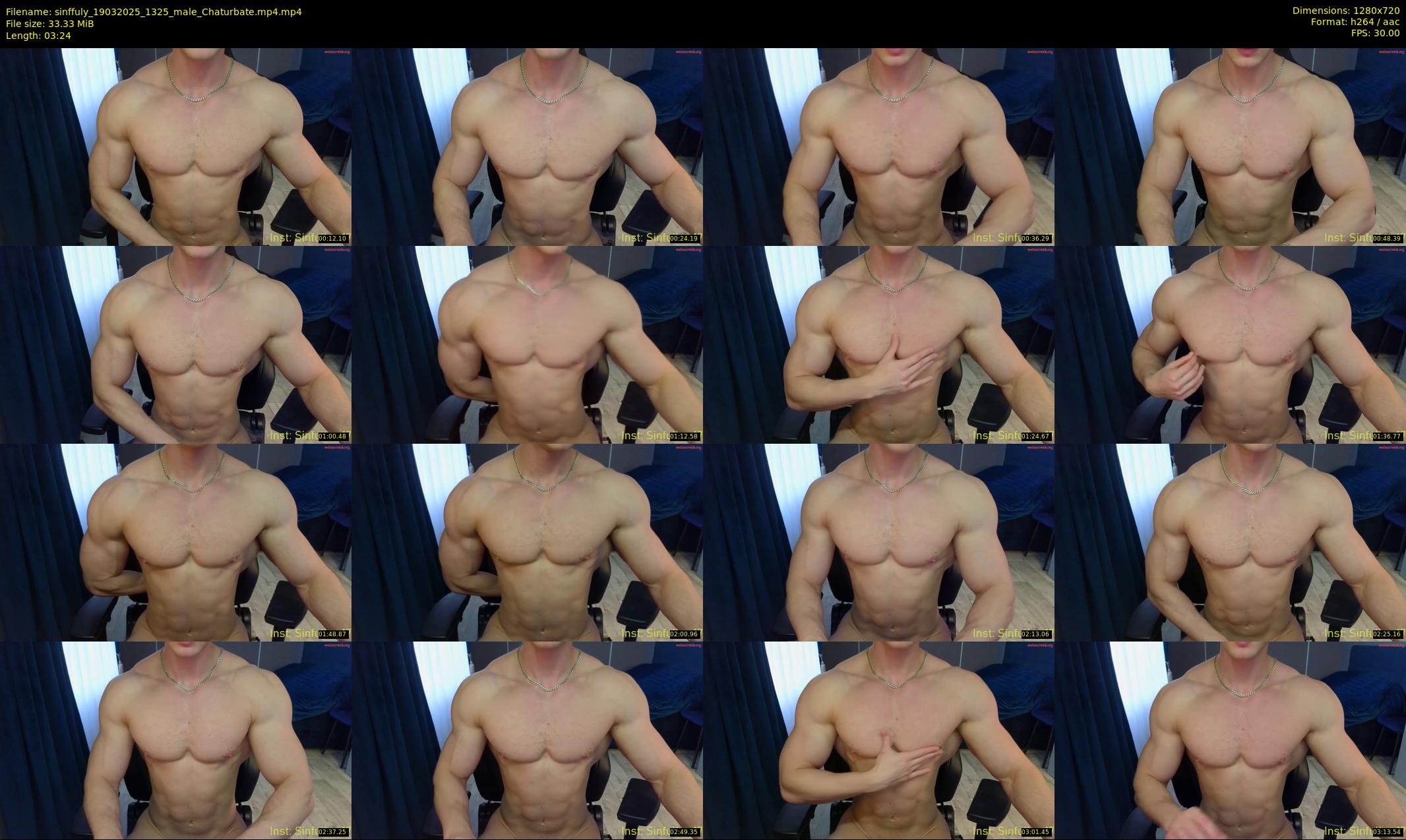 sinffuly — 4 minute Chaturbate male cam show recording, 720p, Mar 19, 2025