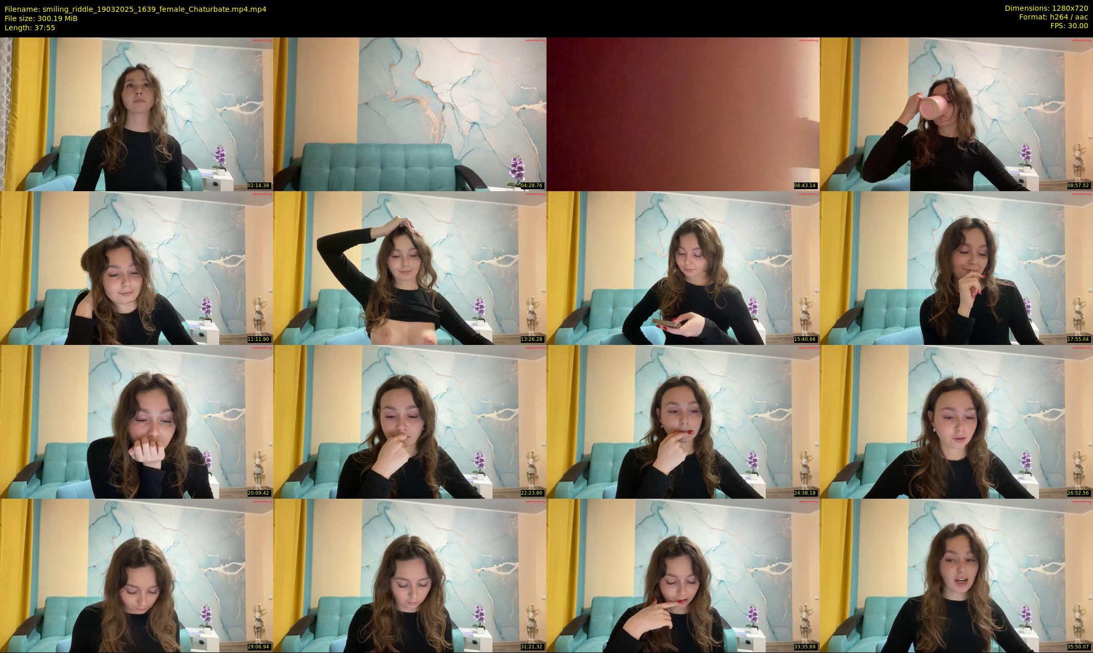 smiling_riddle — 38 minute Chaturbate female cam show recording, 720p, Mar 19, 2025