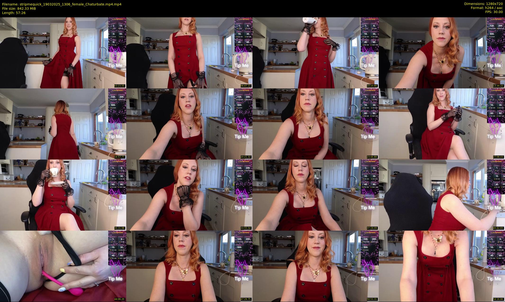 stripmequick — 58 minute Chaturbate female cam show recording, 720p, Mar 19, 2025