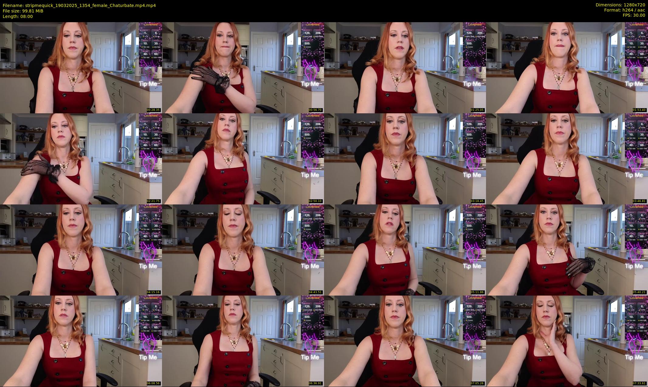 stripmequick — 8 minute Chaturbate female cam show recording, 720p, Mar 19, 2025