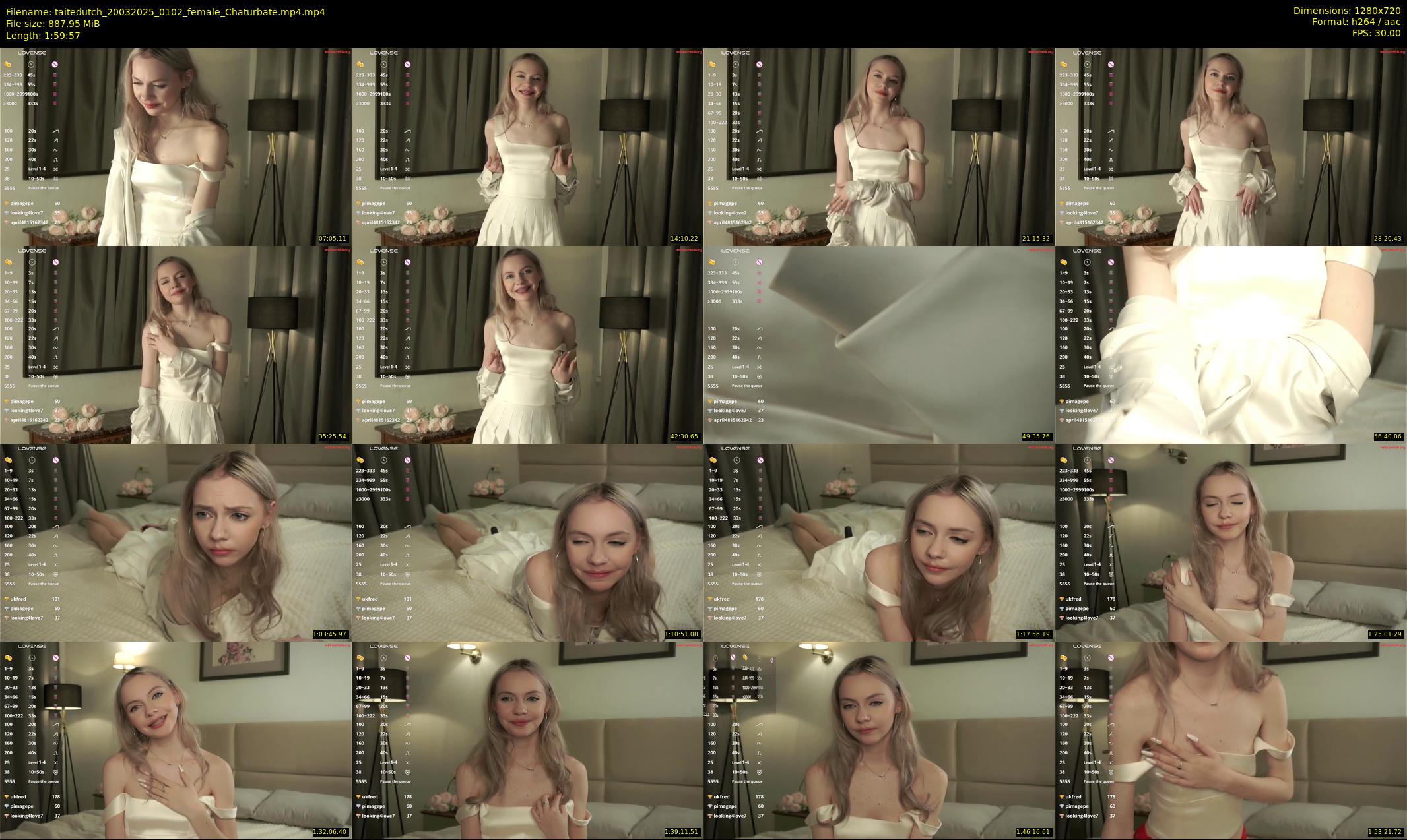 taitedutch — 120 minute Chaturbate female cam show recording, 720p, Mar 20, 2025