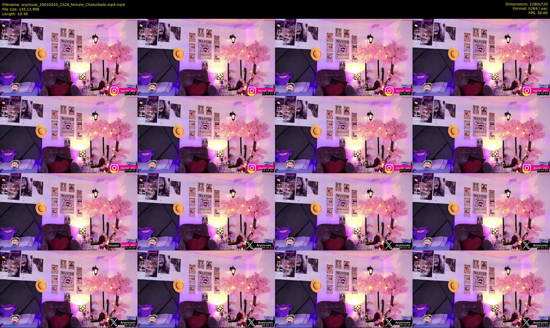 aryrouse — 11 minute Chaturbate female cam show recording, 720p, Mar 20, 2025