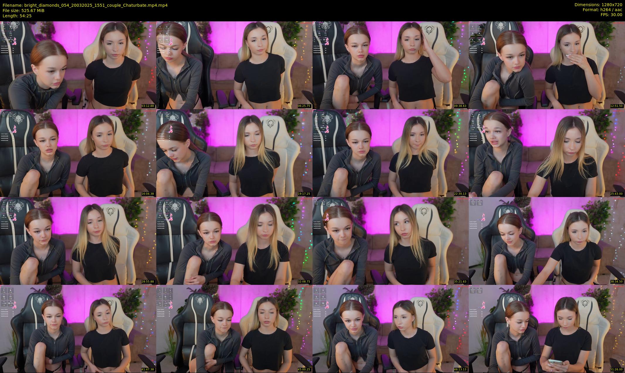 bright_diamonds_054 — 55 minute Chaturbate couple cam show recording, 720p, Mar 20, 2025
