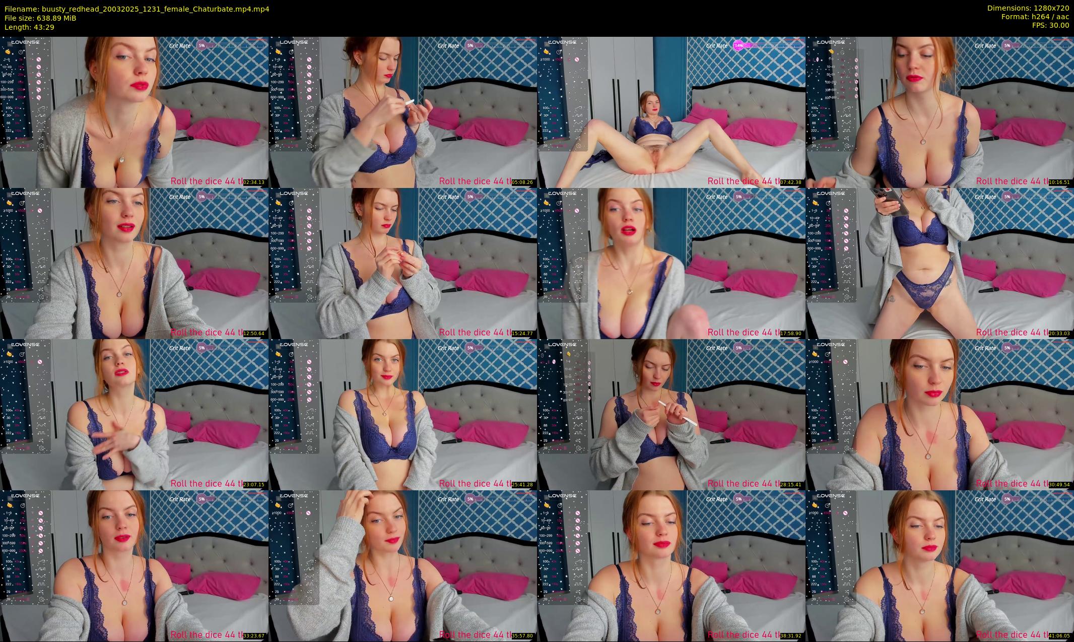 buusty_redhead — 44 minute Chaturbate female cam show recording, 720p, Mar 20, 2025