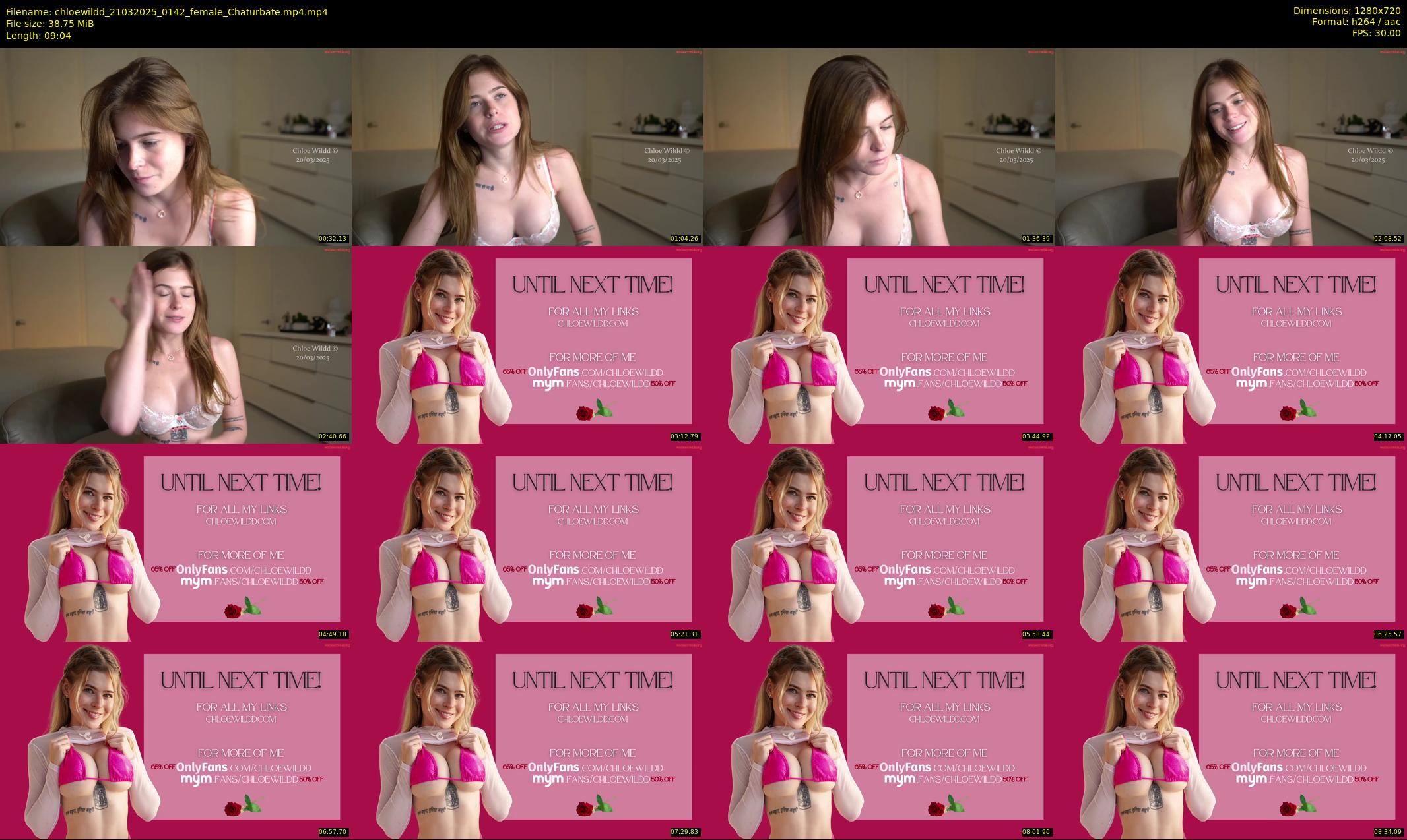 chloewildd — 10 minute Chaturbate female cam show recording, 720p, Mar 21, 2025