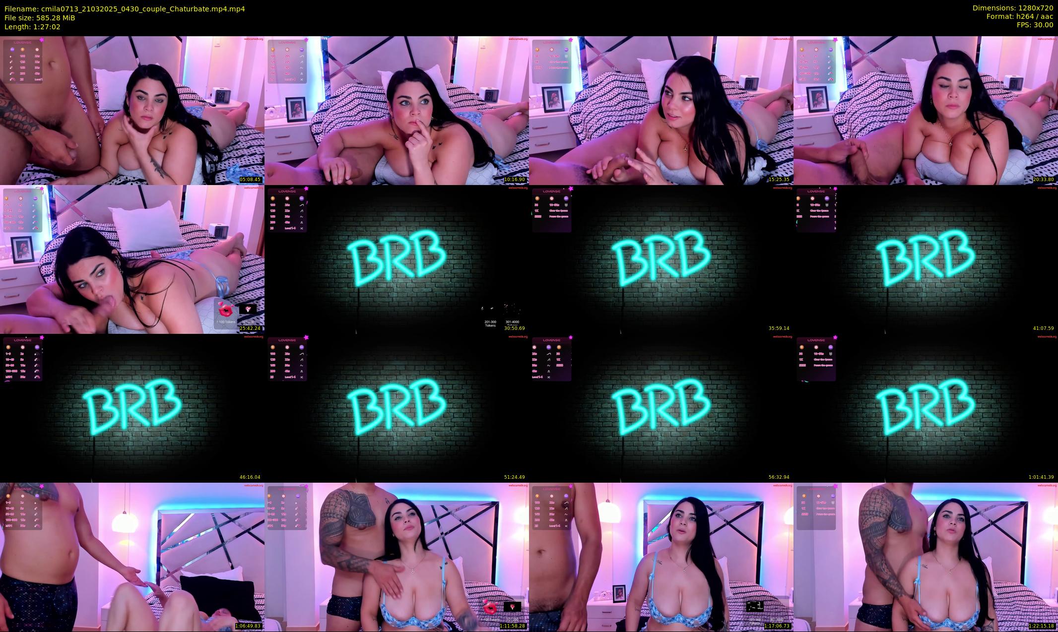 cmila0713 — 88 minute Chaturbate couple cam show recording, 720p, Mar 21, 2025