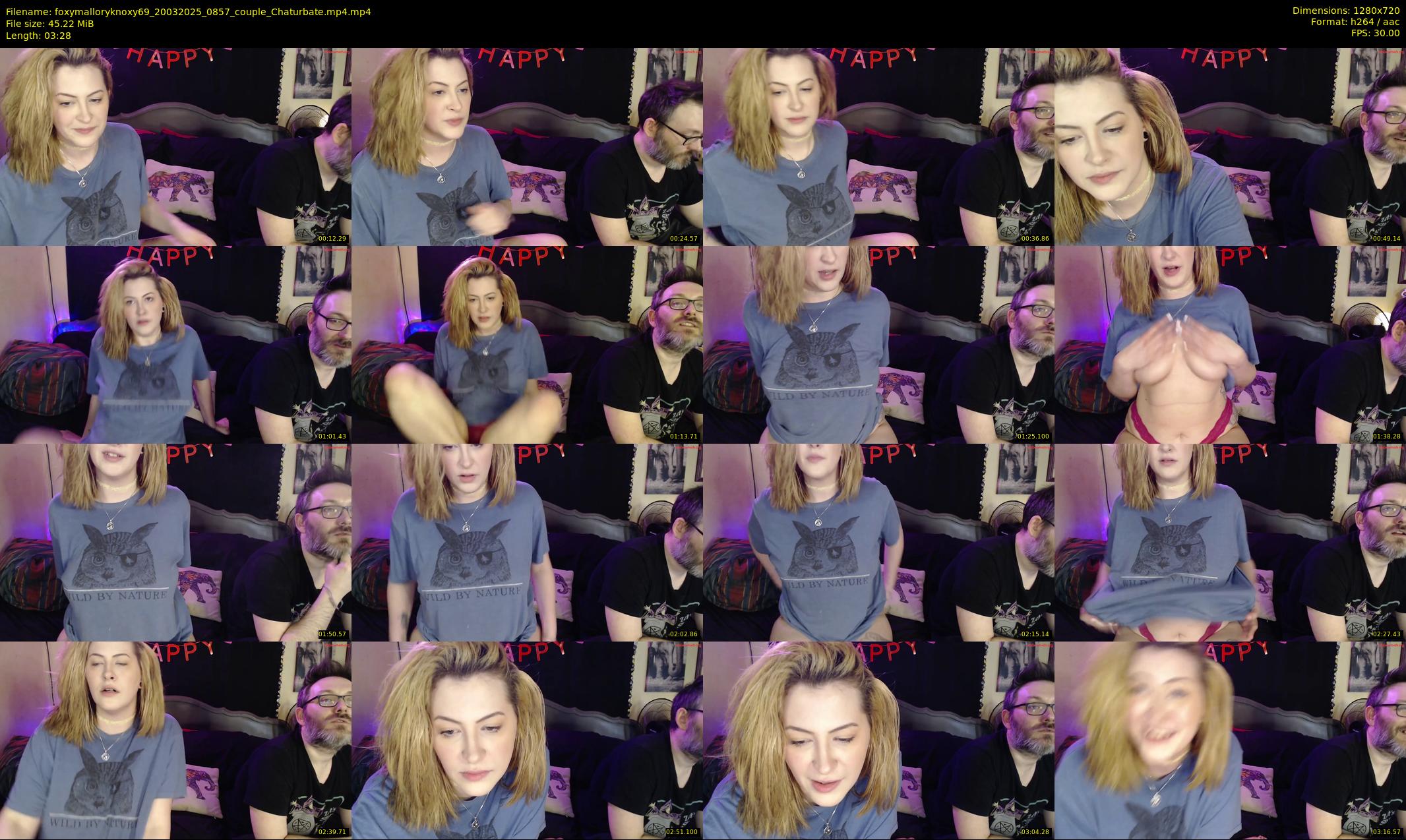 foxymalloryknoxy69 — 4 minute Chaturbate couple cam show recording, 720p, Mar 20, 2025