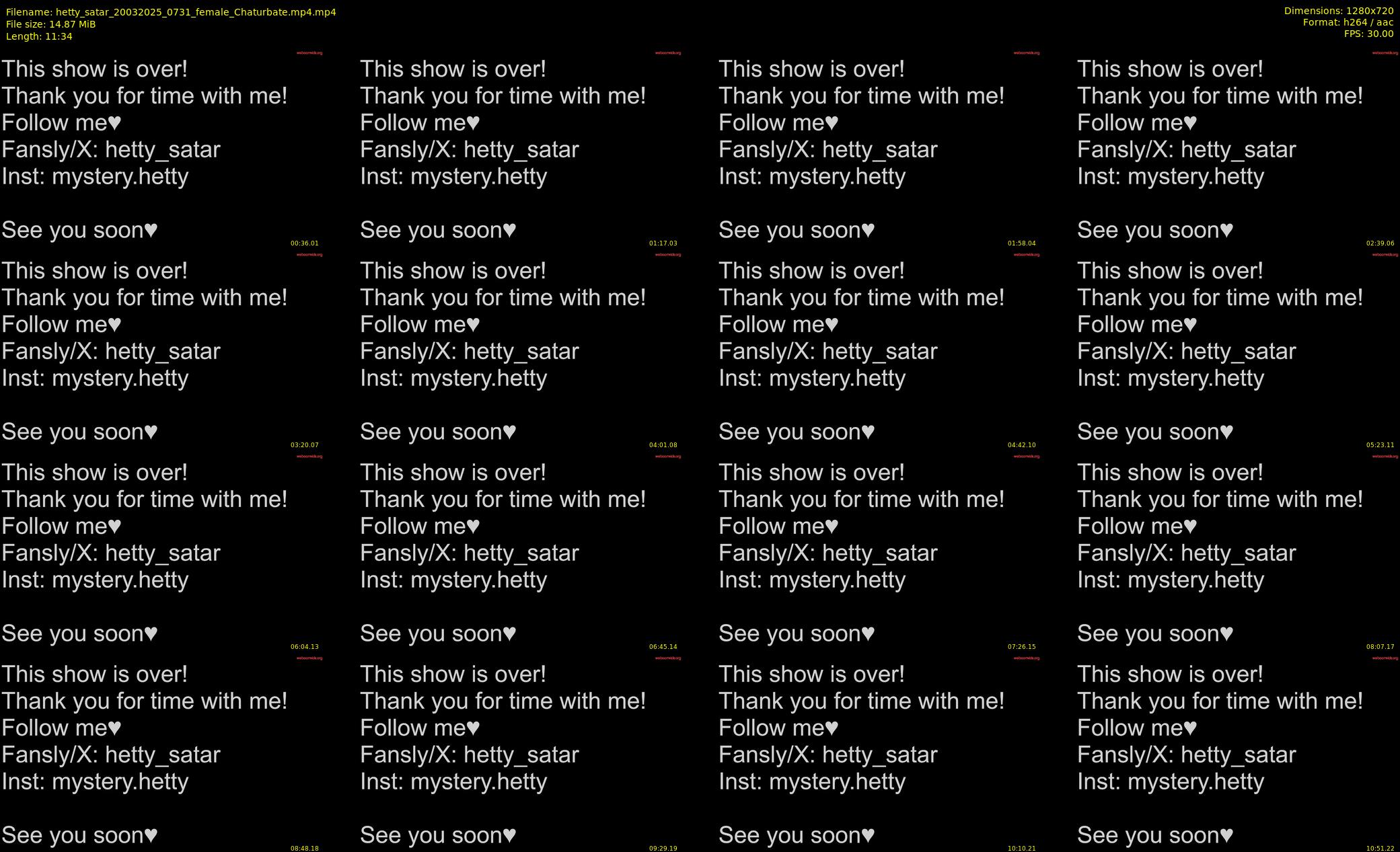 hetty_satar — 12 minute Chaturbate female cam show recording, 720p, Mar 20, 2025