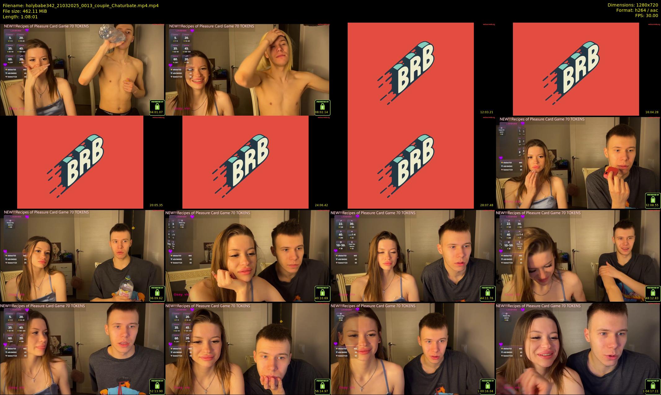 holybabe342 — 69 minute Chaturbate couple cam show recording, 720p, Mar 21, 2025