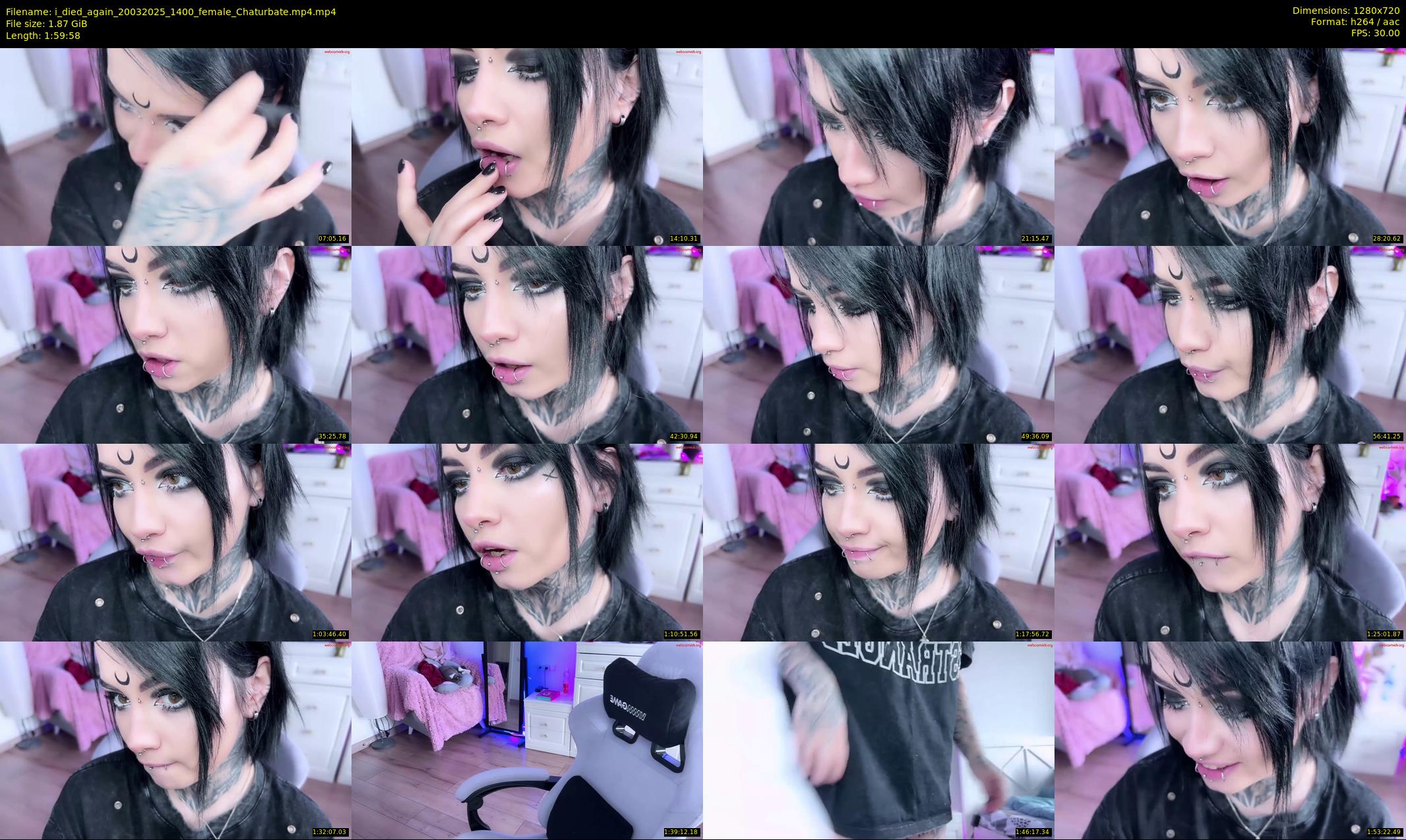 i_died_again — 120 minute Chaturbate female cam show recording, 720p, Mar 20, 2025