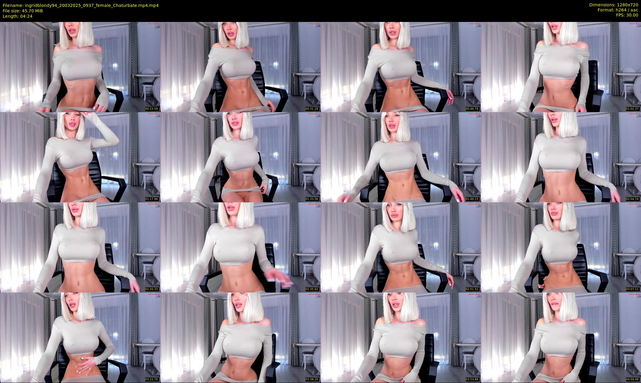 ingridblondy94 — 5 minute Chaturbate female cam show recording, 720p, Mar 20, 2025