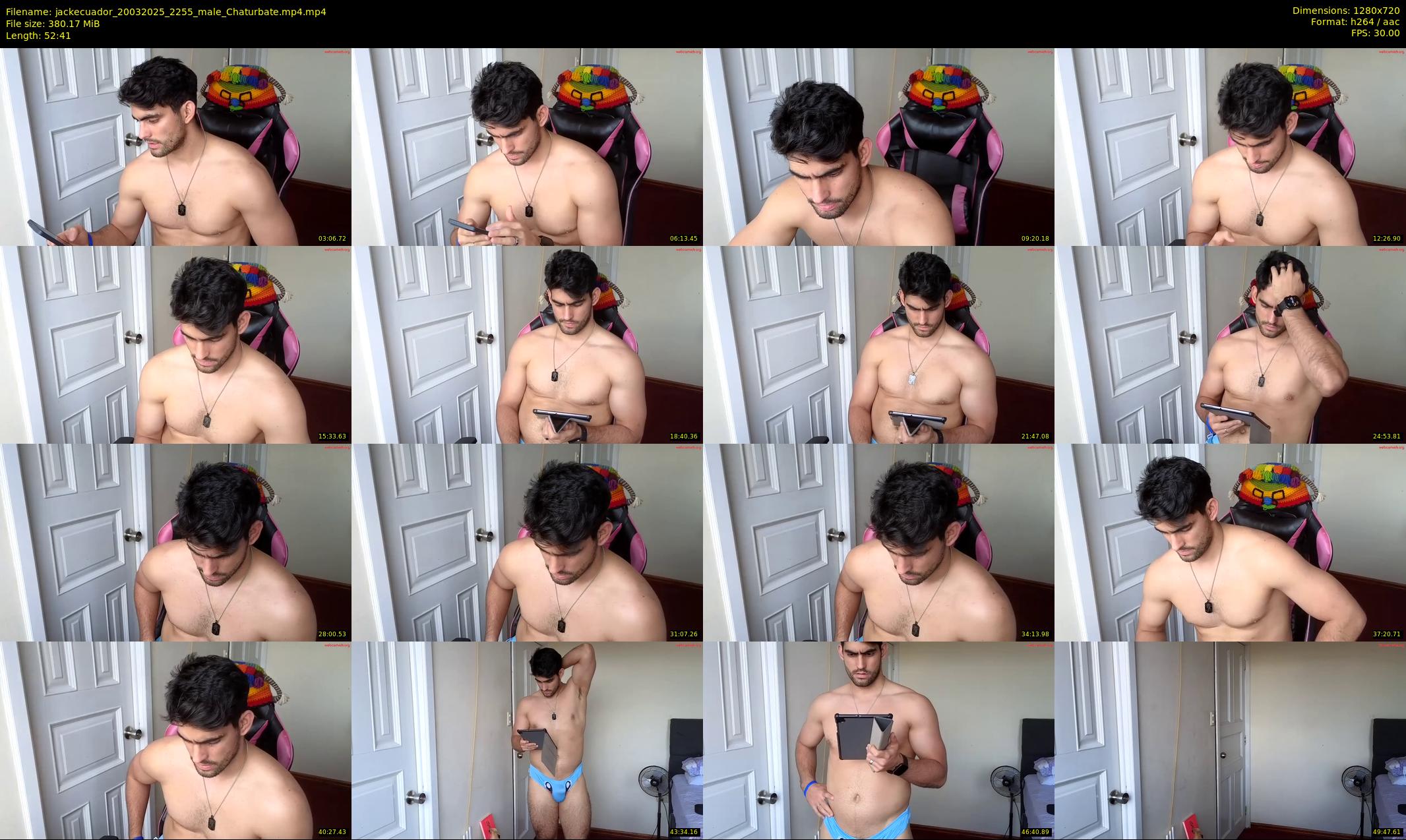 jackecuador — 53 minute Chaturbate male cam show recording, 720p, Mar 20, 2025