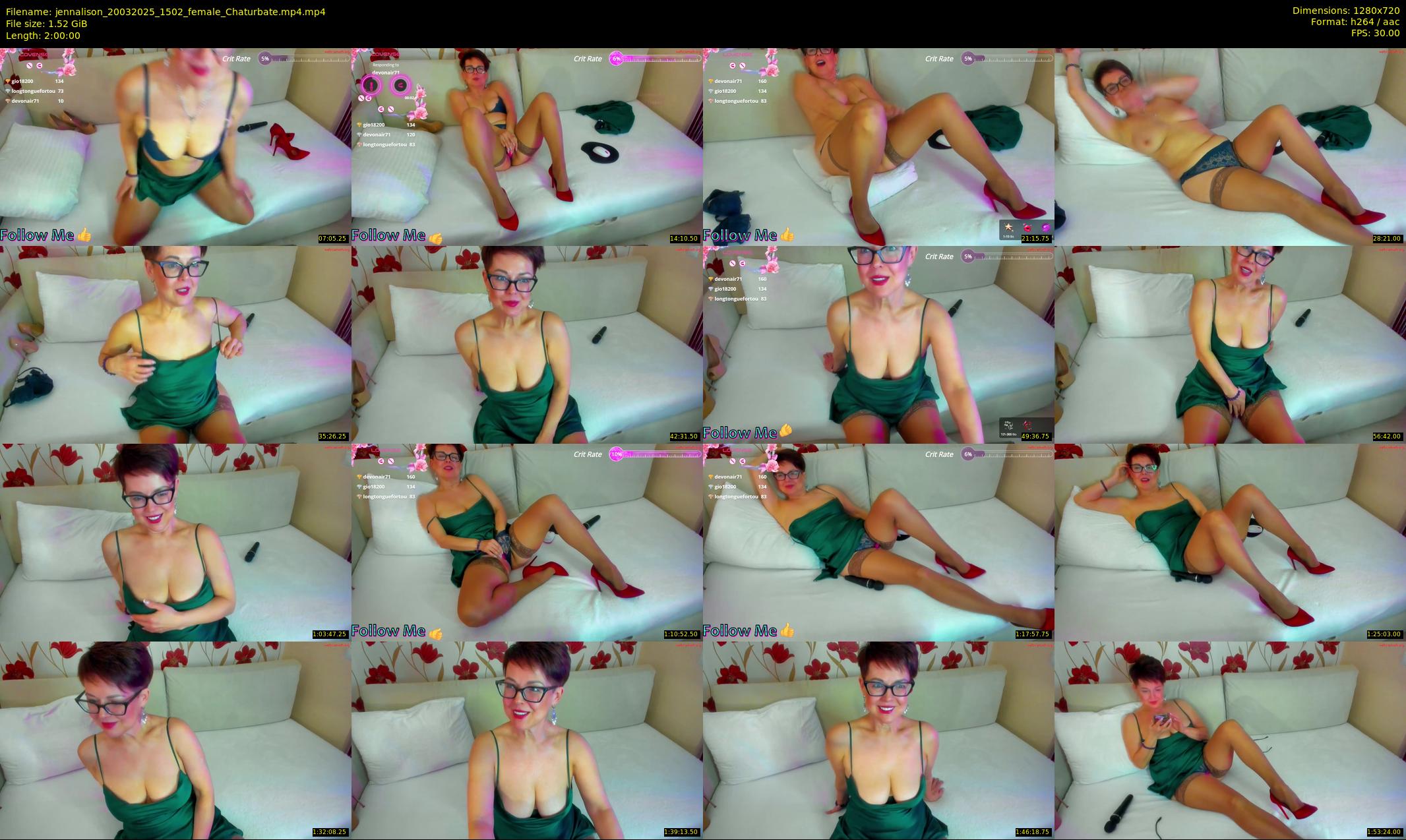 jennalison — 120 minute Chaturbate female cam show recording, 720p, Mar 20, 2025