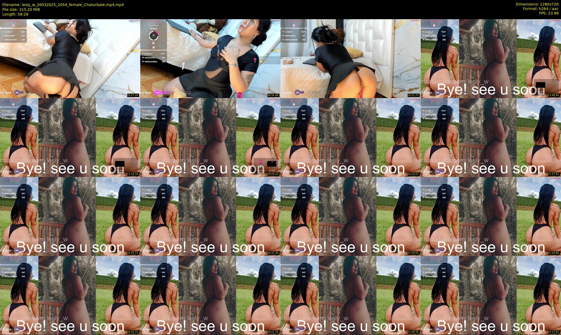 lesly_w — 59 minute Chaturbate female cam show recording, 720p, Mar 20, 2025