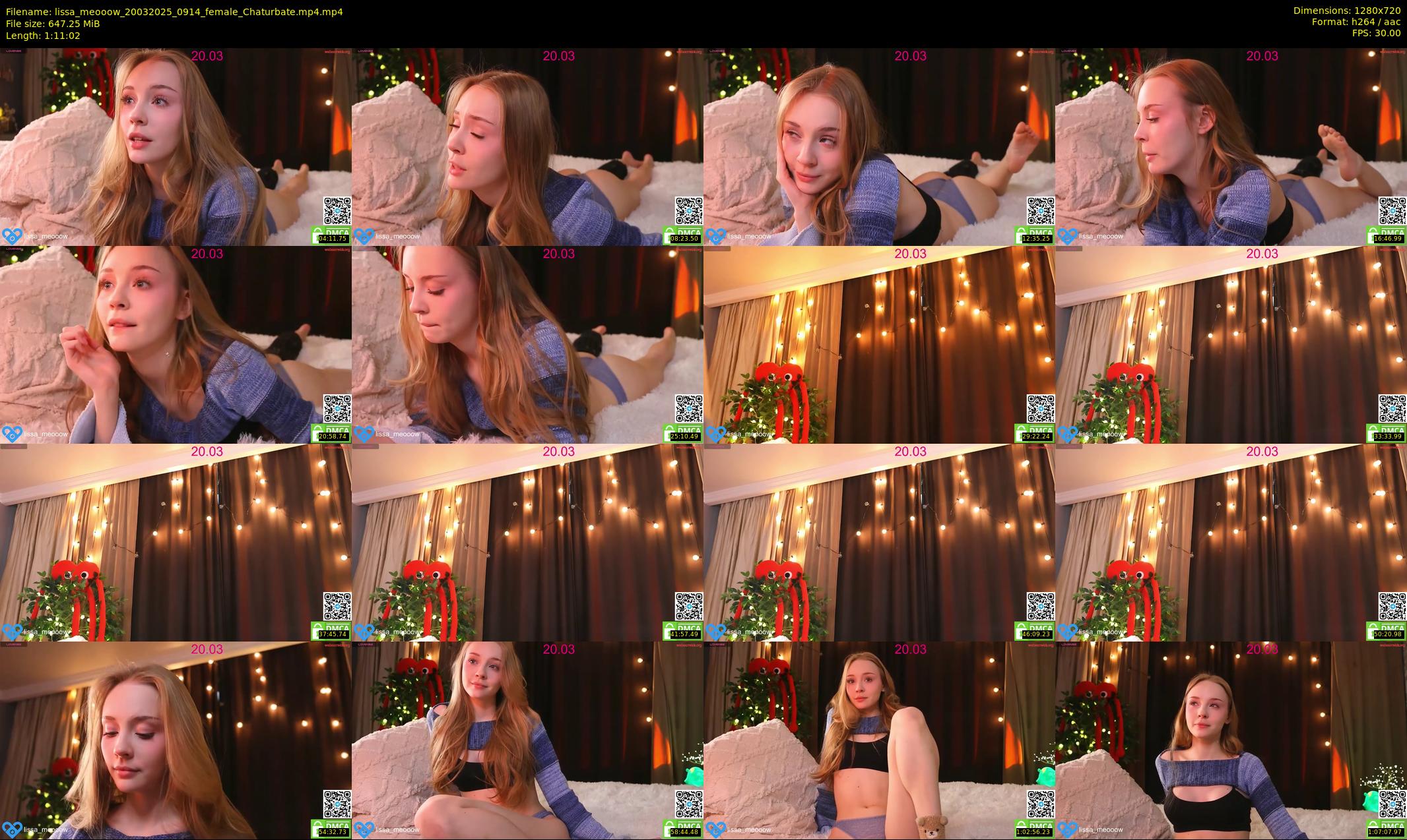 lissa_meooow — 72 minute Chaturbate female cam show recording, 720p, Mar 20, 2025
