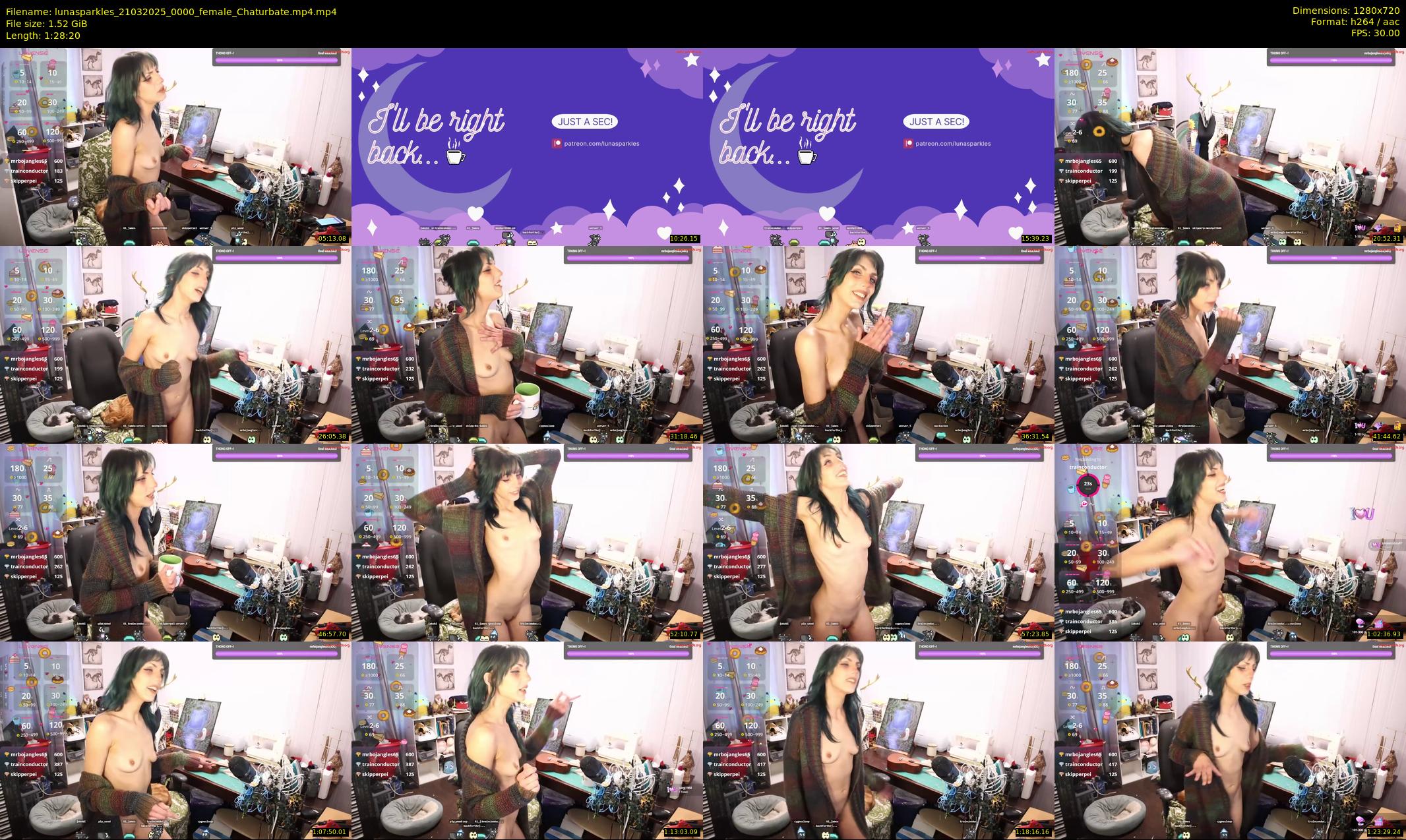 lunasparkles — 89 minute Chaturbate female cam show recording, 720p, Mar 21, 2025