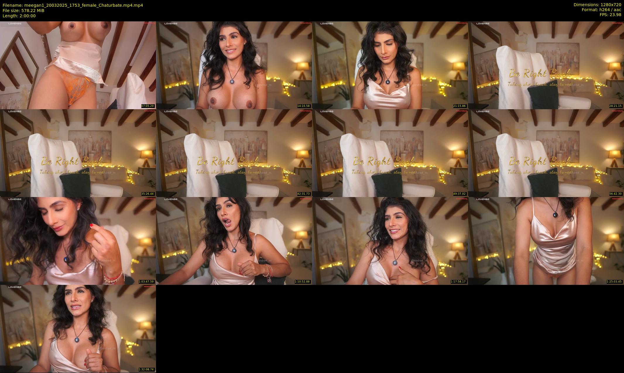 meegan1 — 120 minute Chaturbate female cam show recording, 720p, Mar 20, 2025
