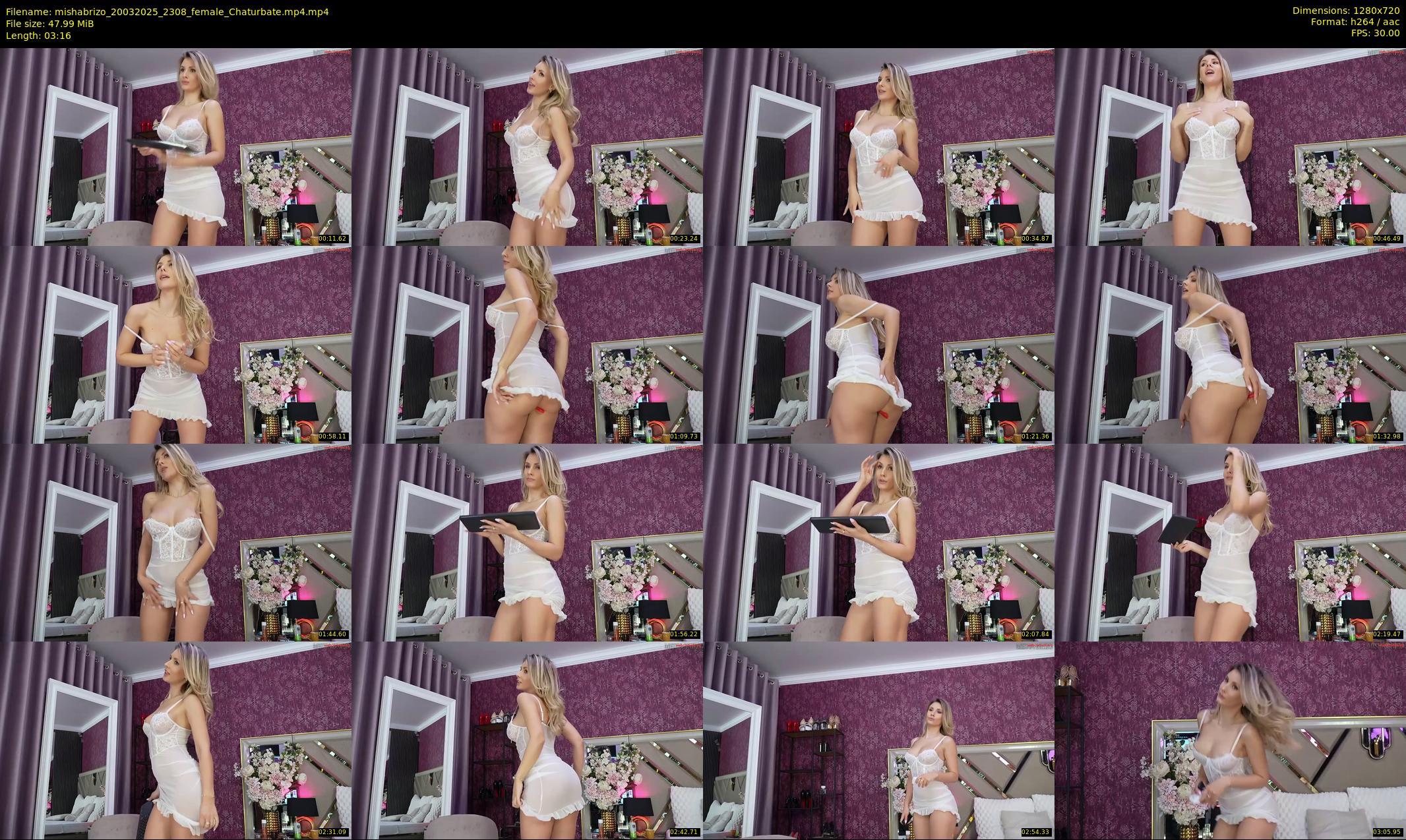 mishabrizo — 4 minute Chaturbate female cam show recording, 720p, Mar 20, 2025