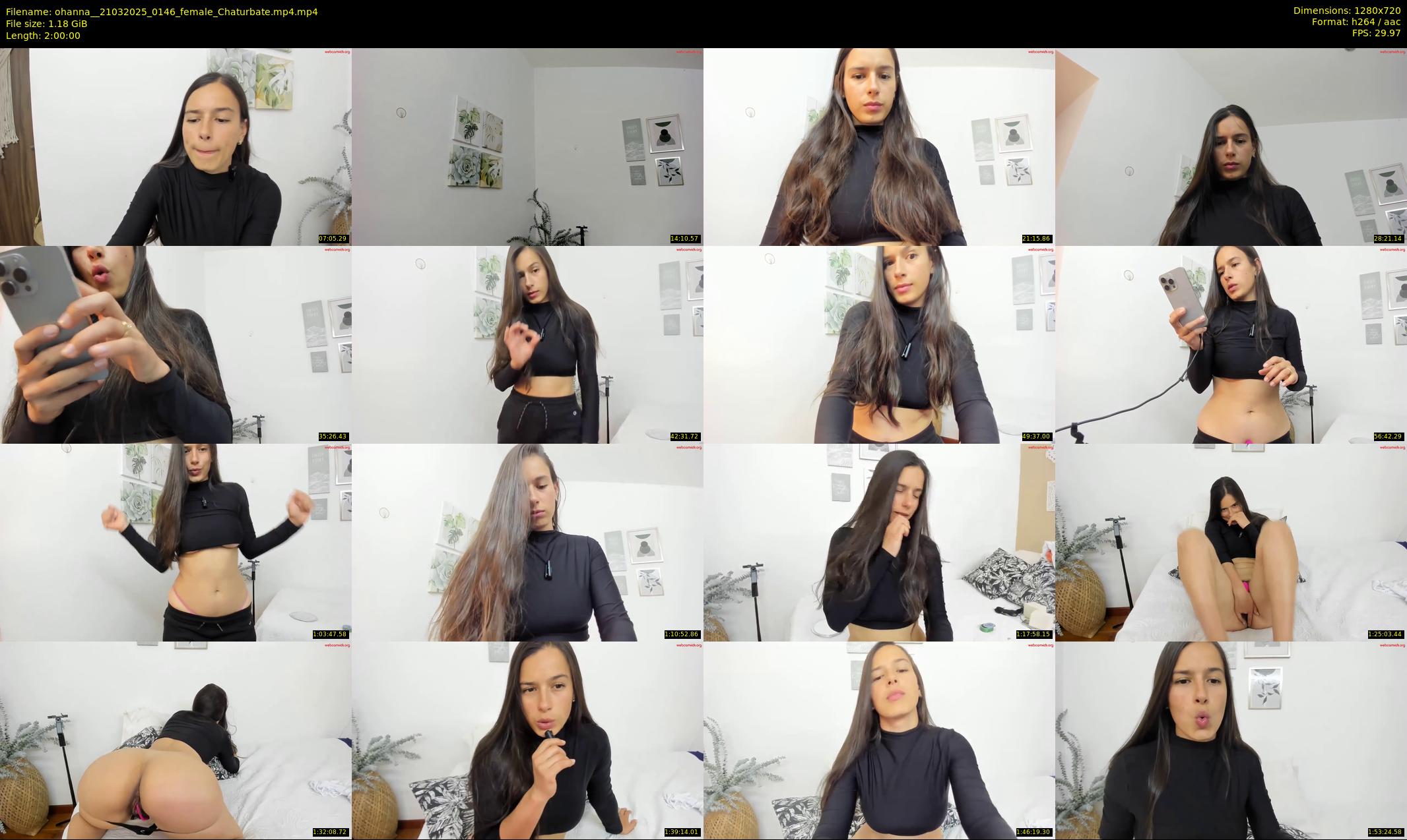 ohanna_ — 120 minute Chaturbate female cam show recording, 720p, Mar 21, 2025