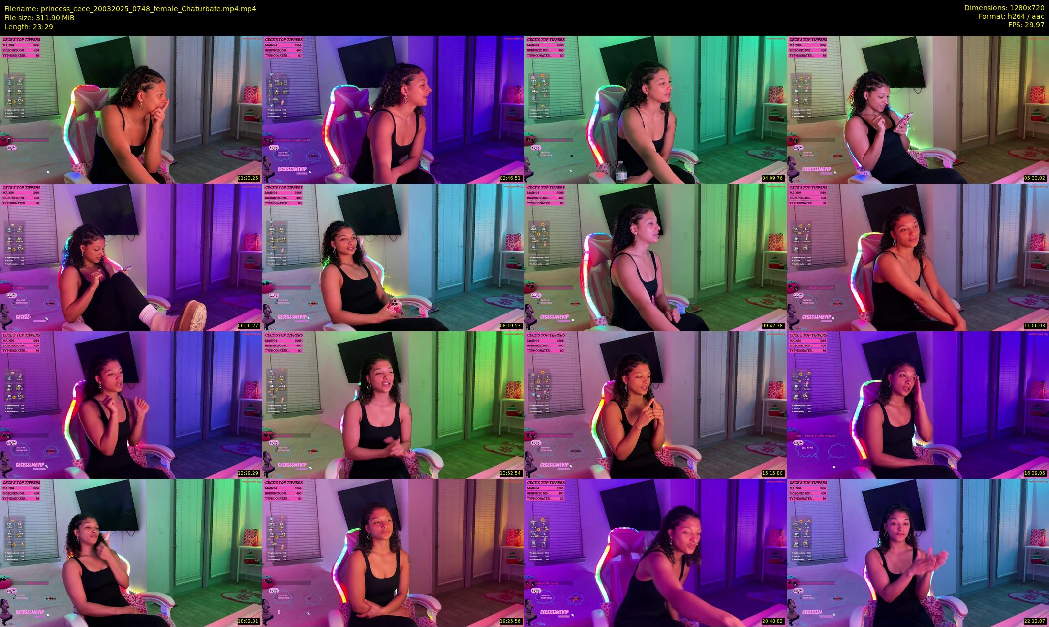 princess_cece — 24 minute Chaturbate female cam show recording, 720p, Mar 20, 2025
