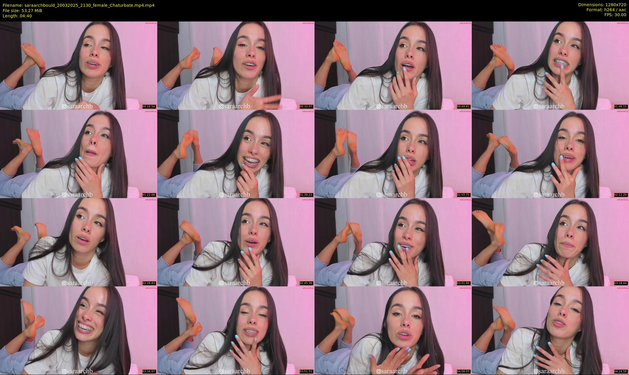 saraarchbould — 5 minute Chaturbate female cam show recording, 720p, Mar 20, 2025