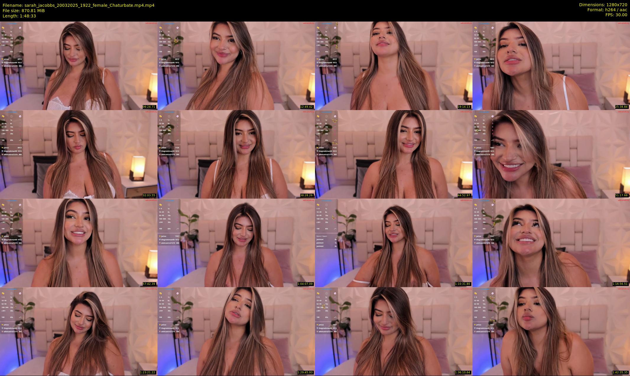 sarah_jacobbs — 109 minute Chaturbate female cam show recording, 720p, Mar 20, 2025