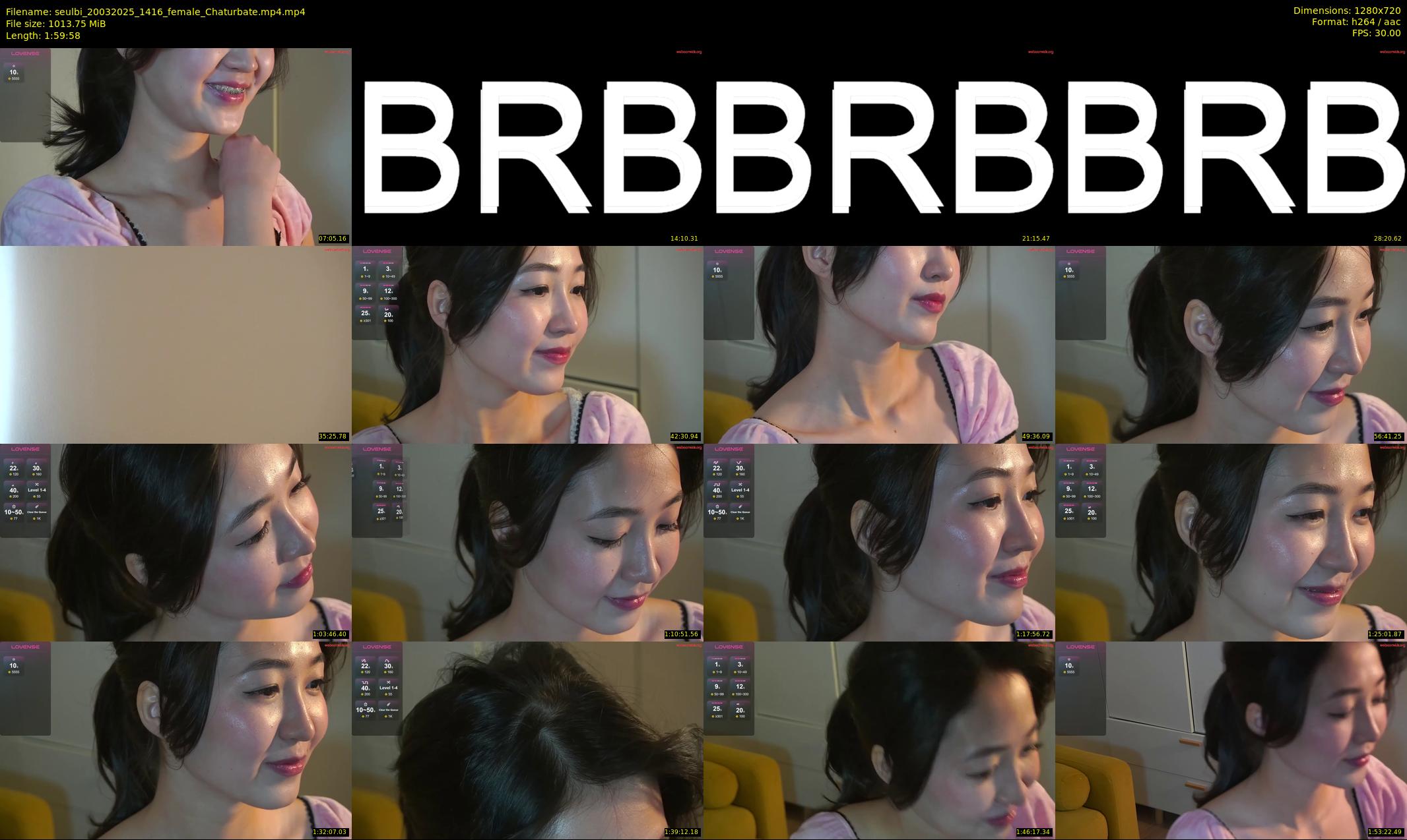seulbi — 120 minute Chaturbate female cam show recording, 720p, Mar 20, 2025