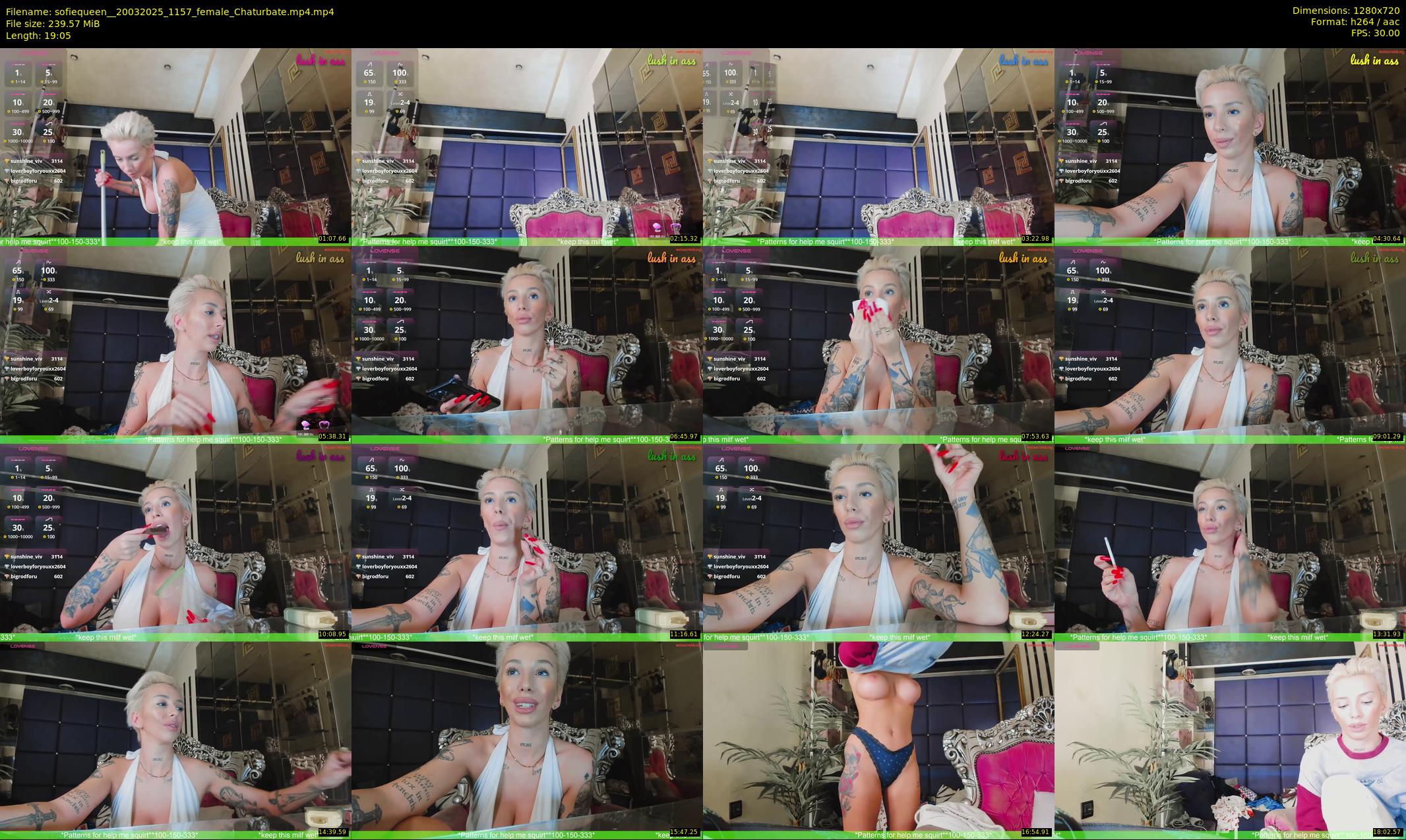 sofiequeen_ — 20 minute Chaturbate female cam show recording, 720p, Mar 20, 2025