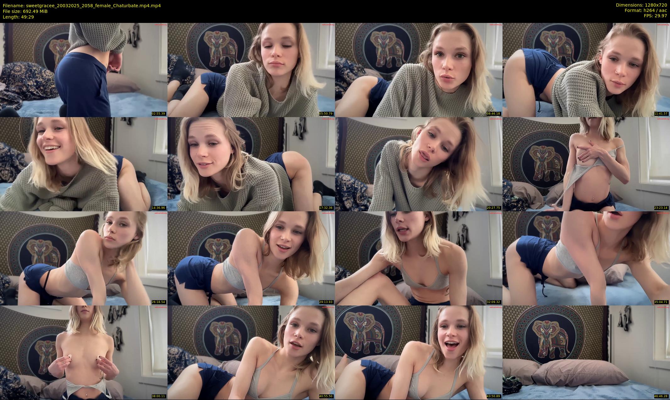 sweetgracee — 50 minute Chaturbate female cam show recording, 720p, Mar 20, 2025