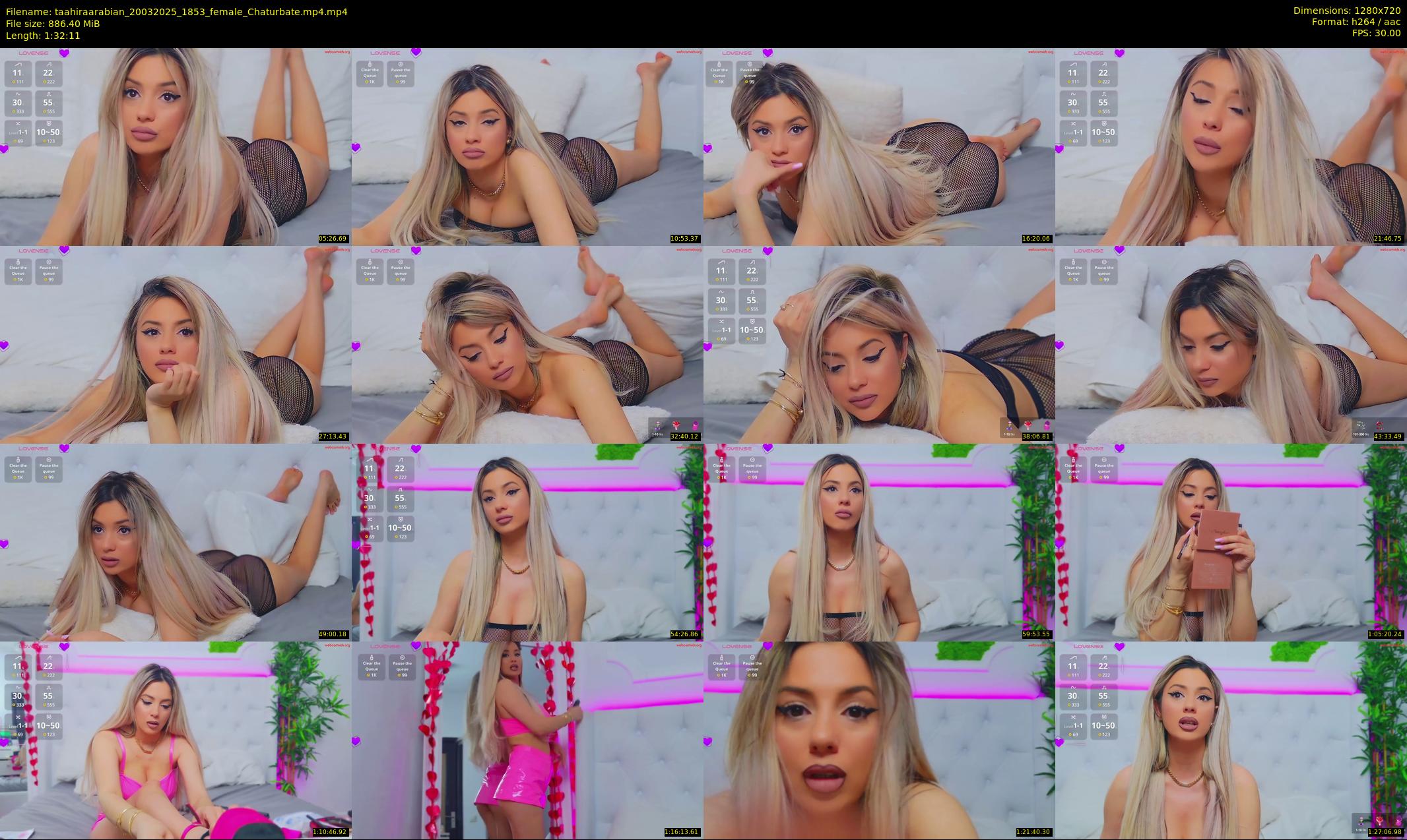 taahiraarabian — 93 minute Chaturbate female cam show recording, 720p, Mar 20, 2025