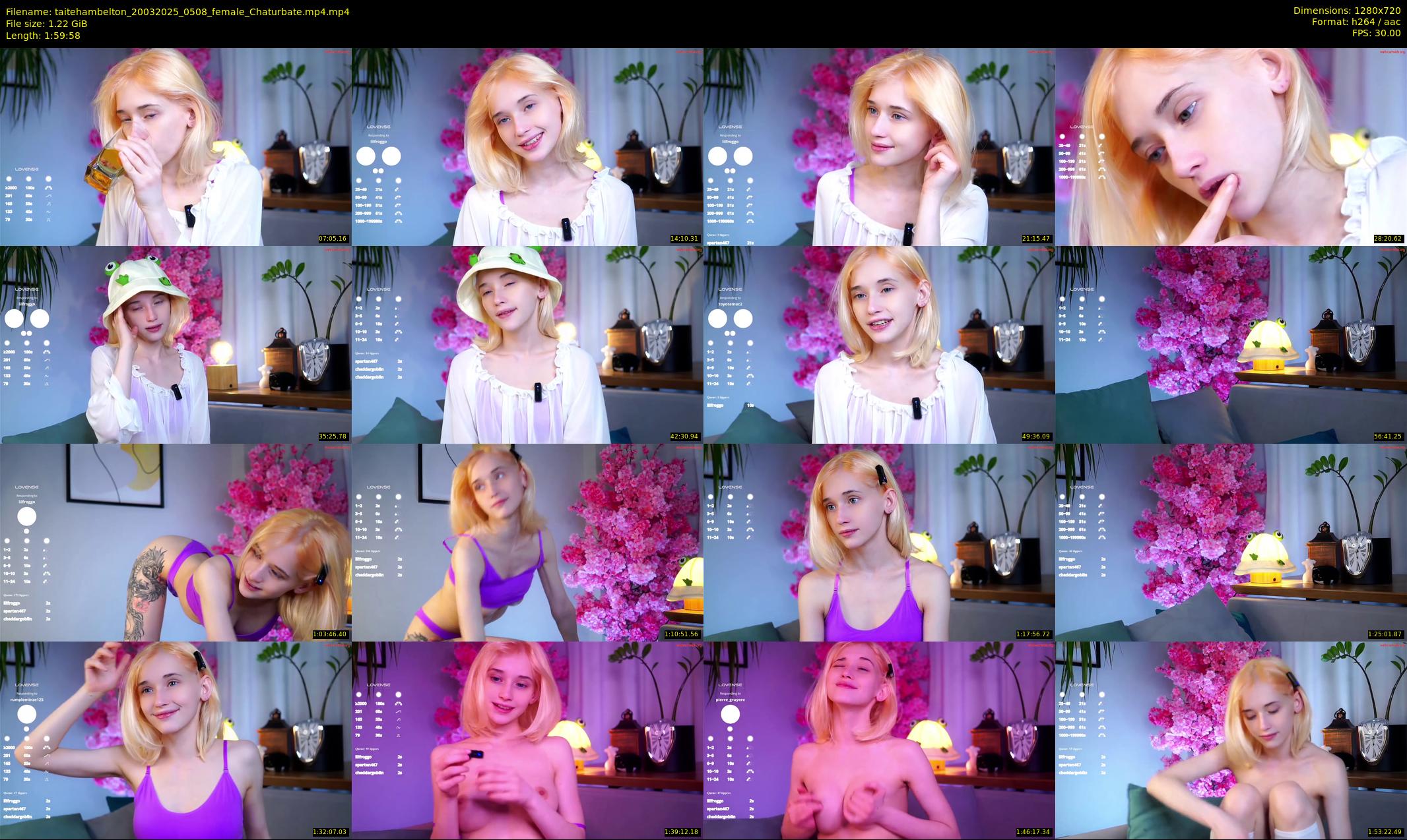 taitehambelton — 120 minute Chaturbate female cam show recording, 720p, Mar 20, 2025