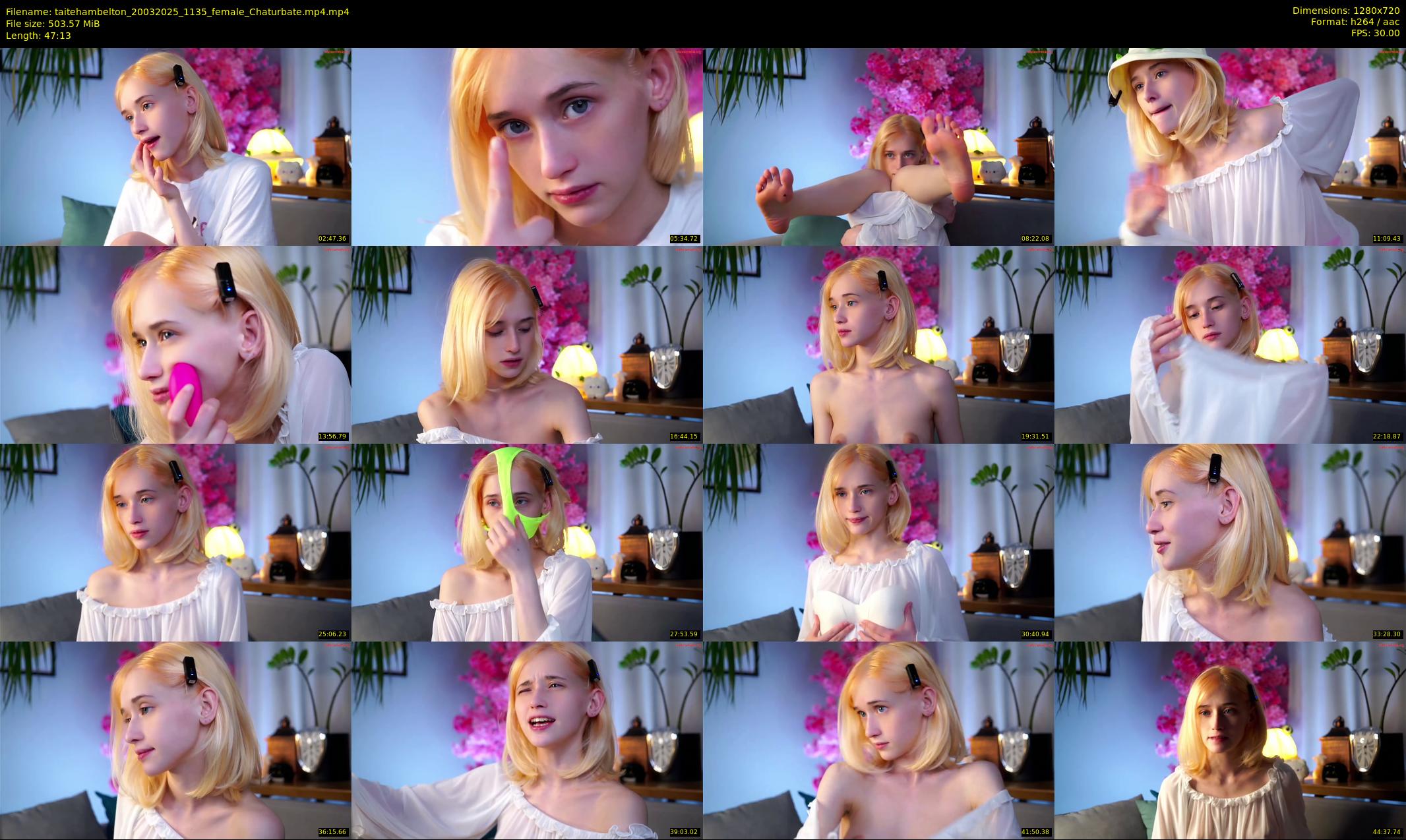 taitehambelton — 48 minute Chaturbate female cam show recording, 720p, Mar 20, 2025