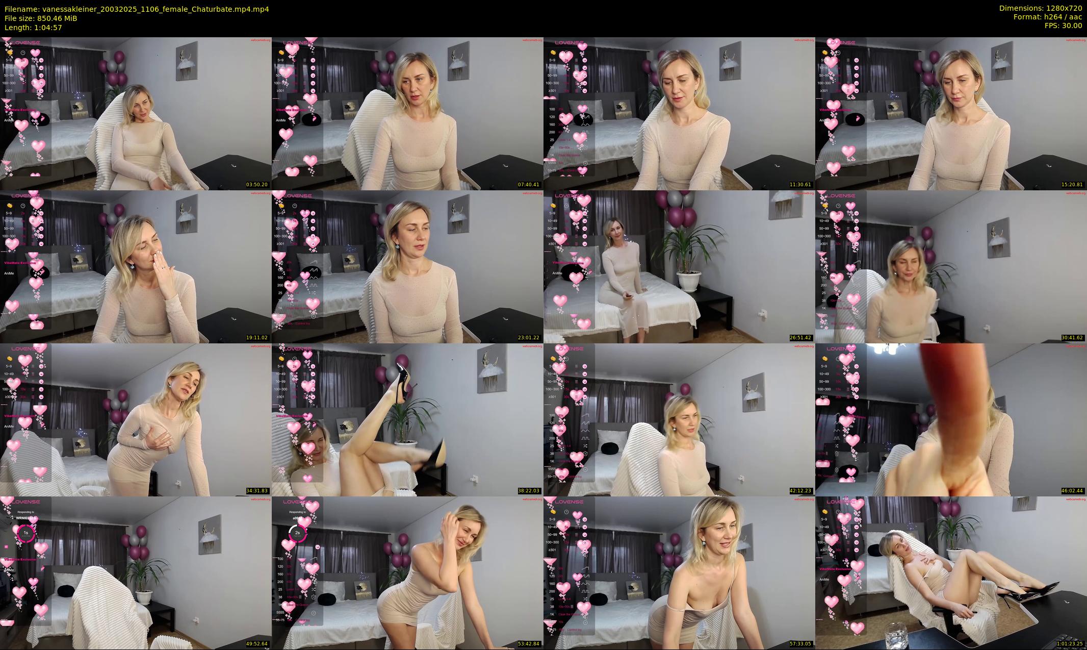 vanessakleiner — 65 minute Chaturbate female cam show recording, 720p, Mar 20, 2025