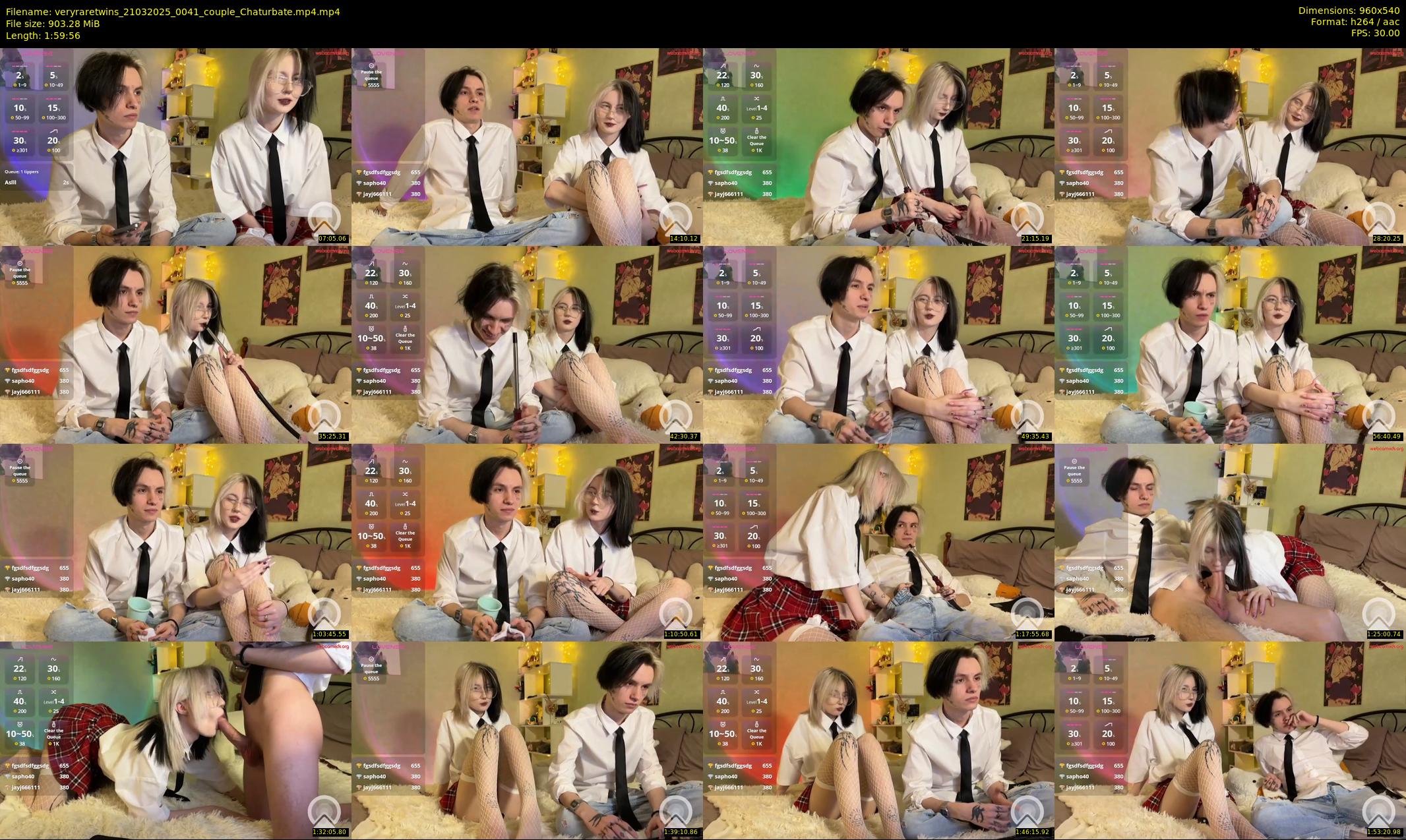 veryraretwins — 120 minute Chaturbate couple cam show recording, 480p, Mar 21, 2025