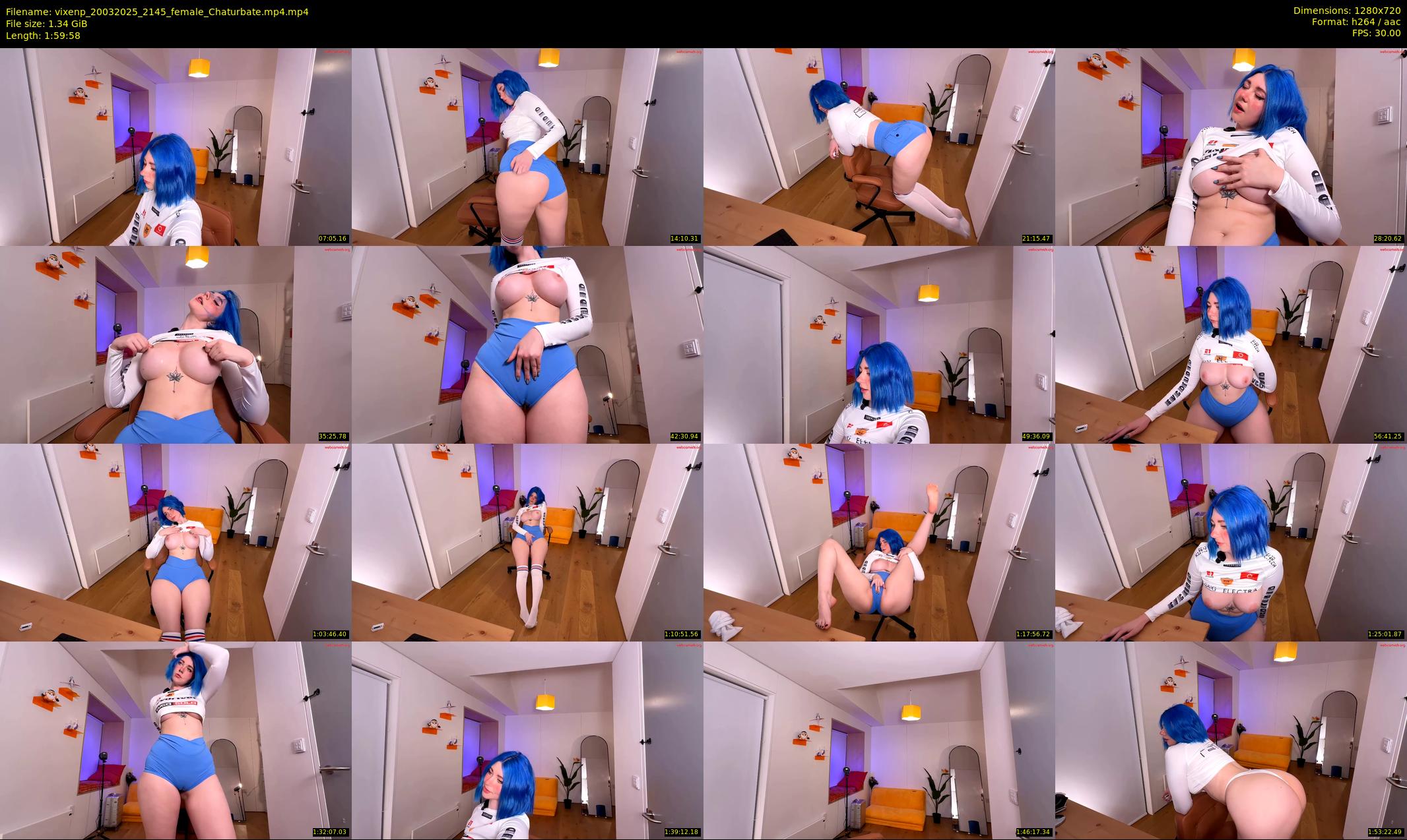 vixenp — 120 minute Chaturbate female cam show recording, 720p, Mar 20, 2025