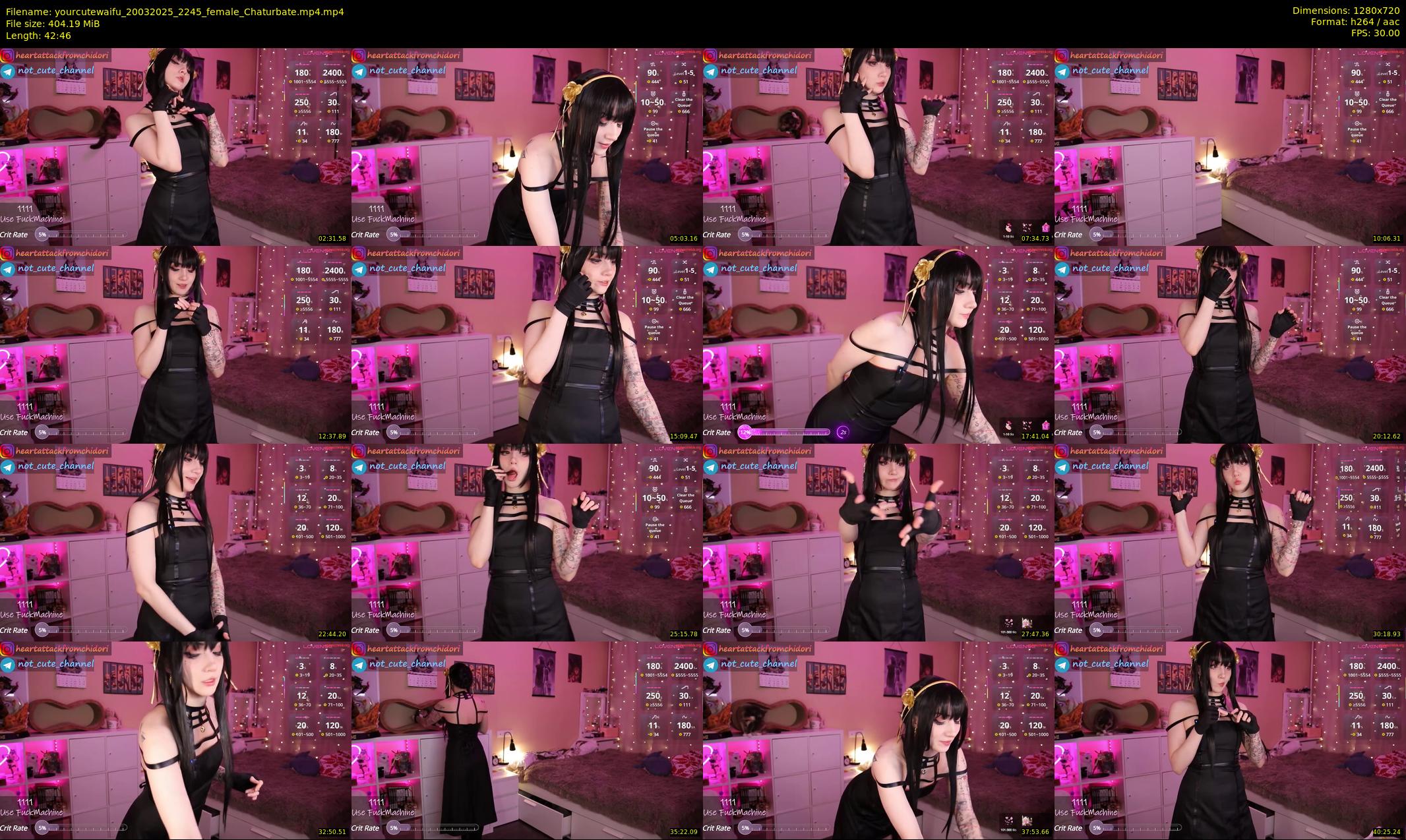 yourcutewaifu — 43 minute Chaturbate female cam show recording, 720p, Mar 20, 2025