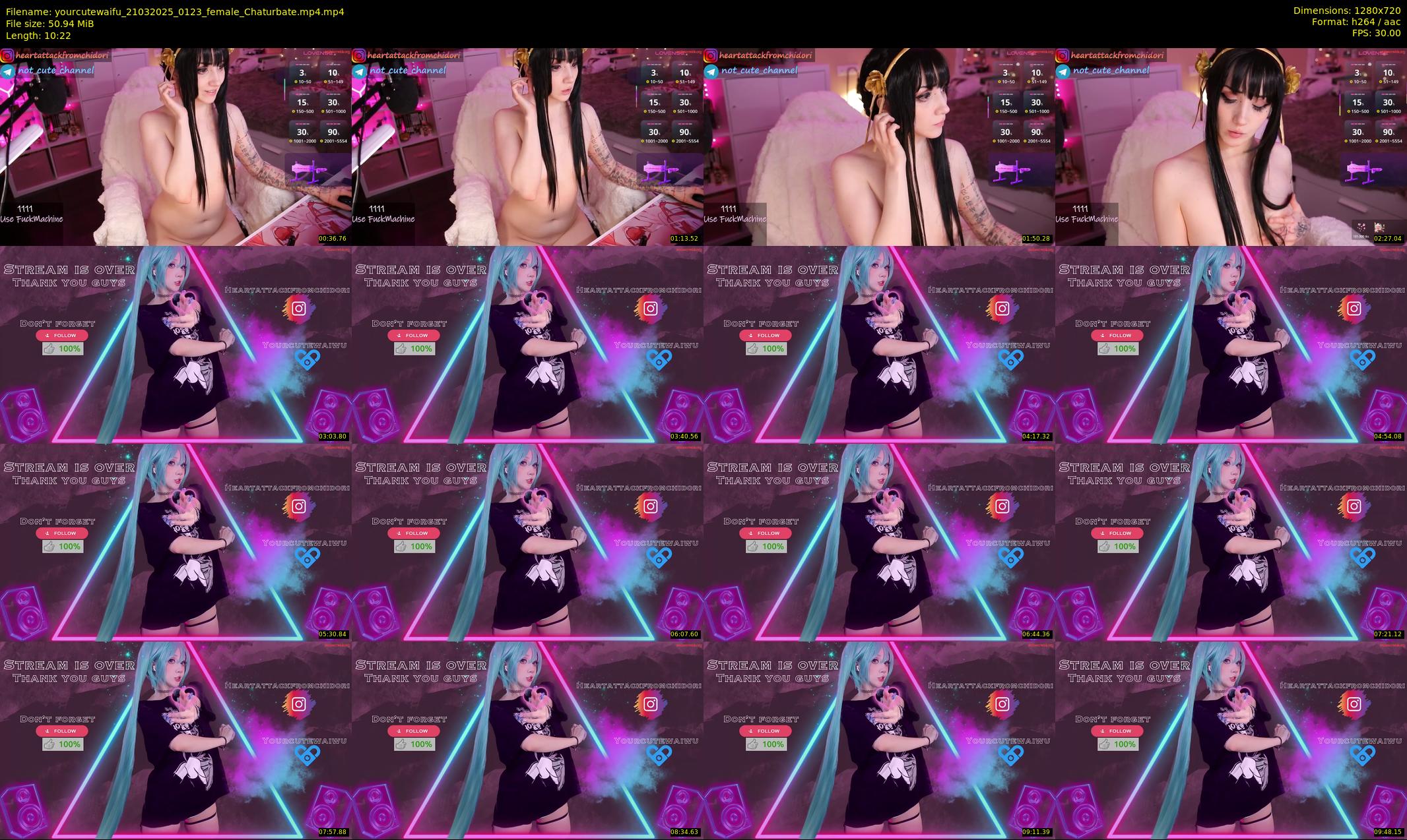 yourcutewaifu — 11 minute Chaturbate female cam show recording, 720p, Mar 21, 2025